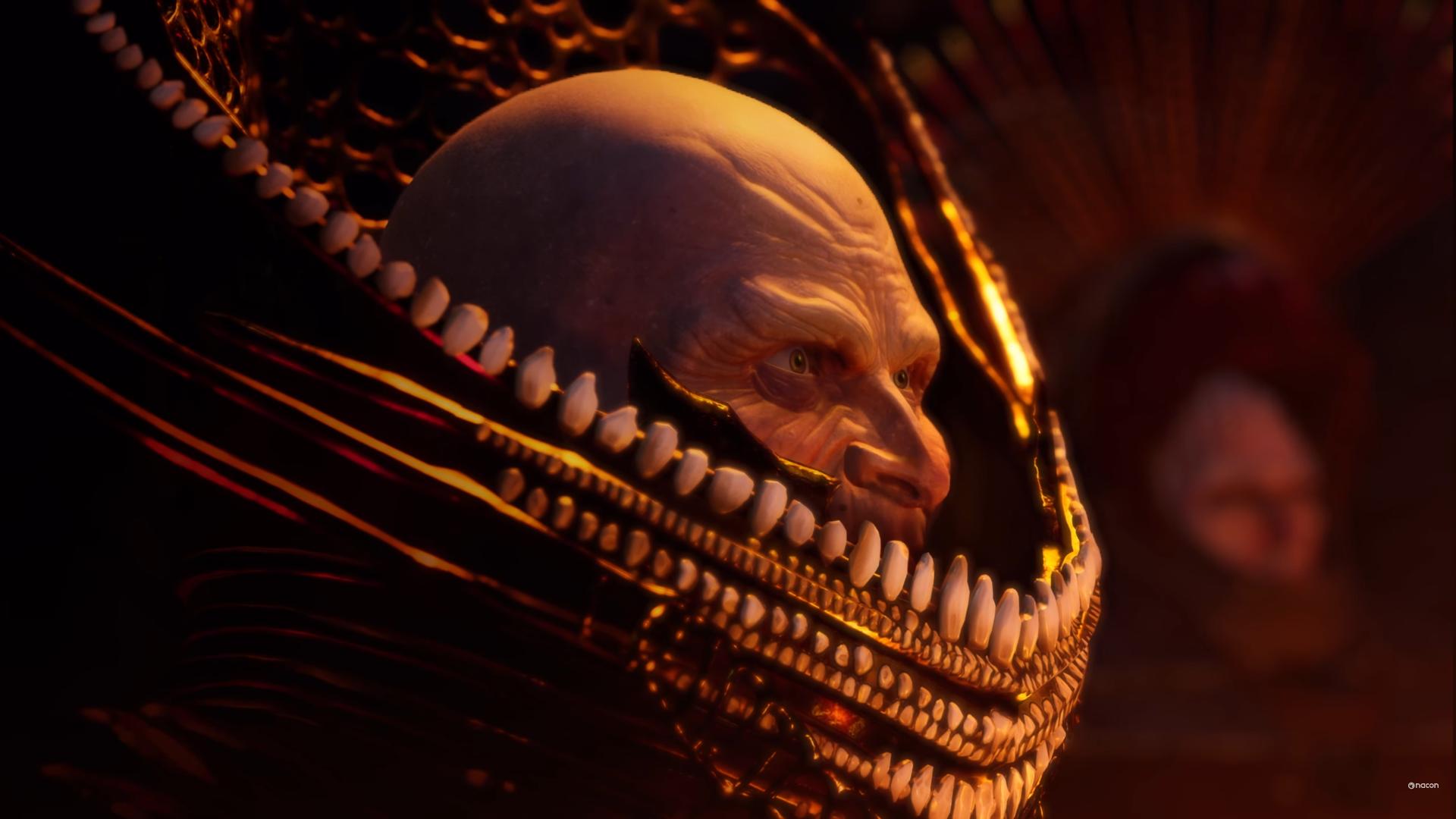The Mouth of Sauron (Rich Keeble) plans his next move in The Lord of the Rings: Gollum (2023), Daedalic