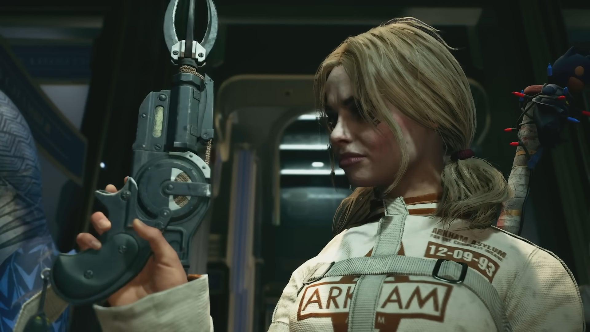 Harley Quinn (Tara Strong) takes one of Batman's toys for herself in Suicide Squad: Kill the Justice League (2024), Rocksteady Studios