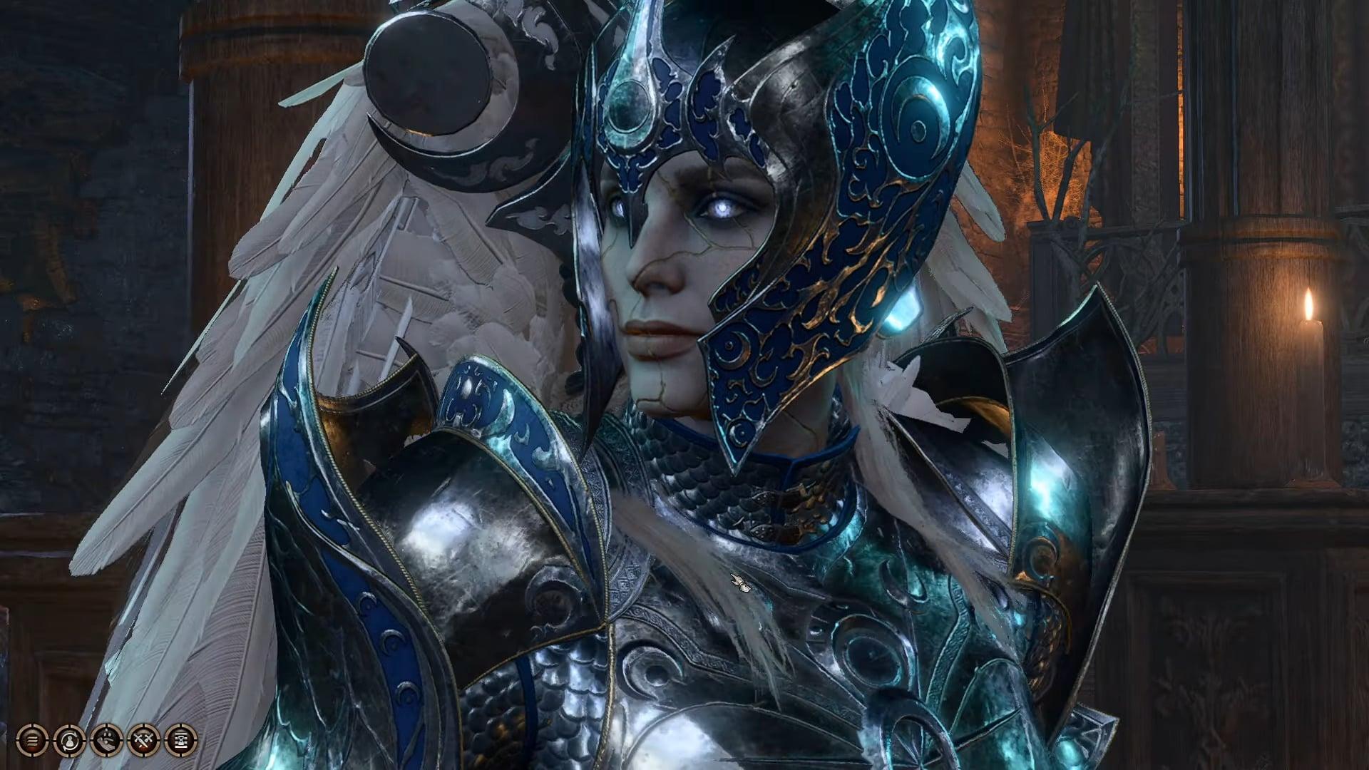 Dame Aylin (Helen Keeley) is met by a surprise in Baldur's Gate 3 (2023), Larian Studios