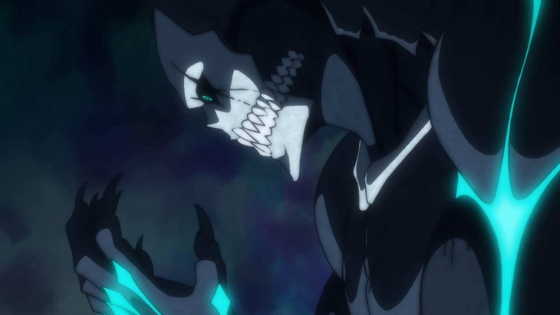 Kafka (Masaya Fukunishi) contemplates his new kaiju-based existence in Kaiju No. 8 (2023), Production I.G.
