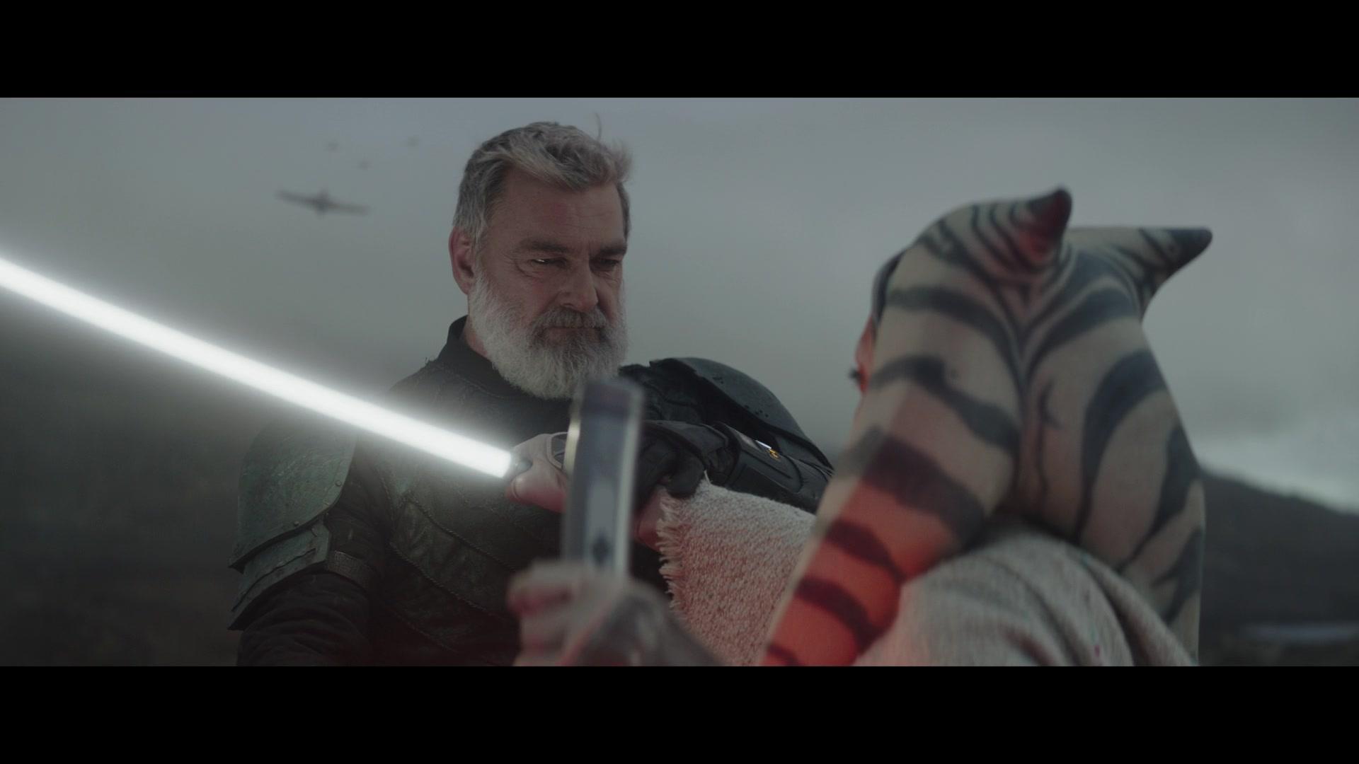 Baylan Skoll (Ray Stevenson) has no time for Ahsoka Tano's (Rosario Dawson) lack of skill in Ahsoka Season 1 Episode 7 "Part Seven: Dreams and Madness" (2023), Disney