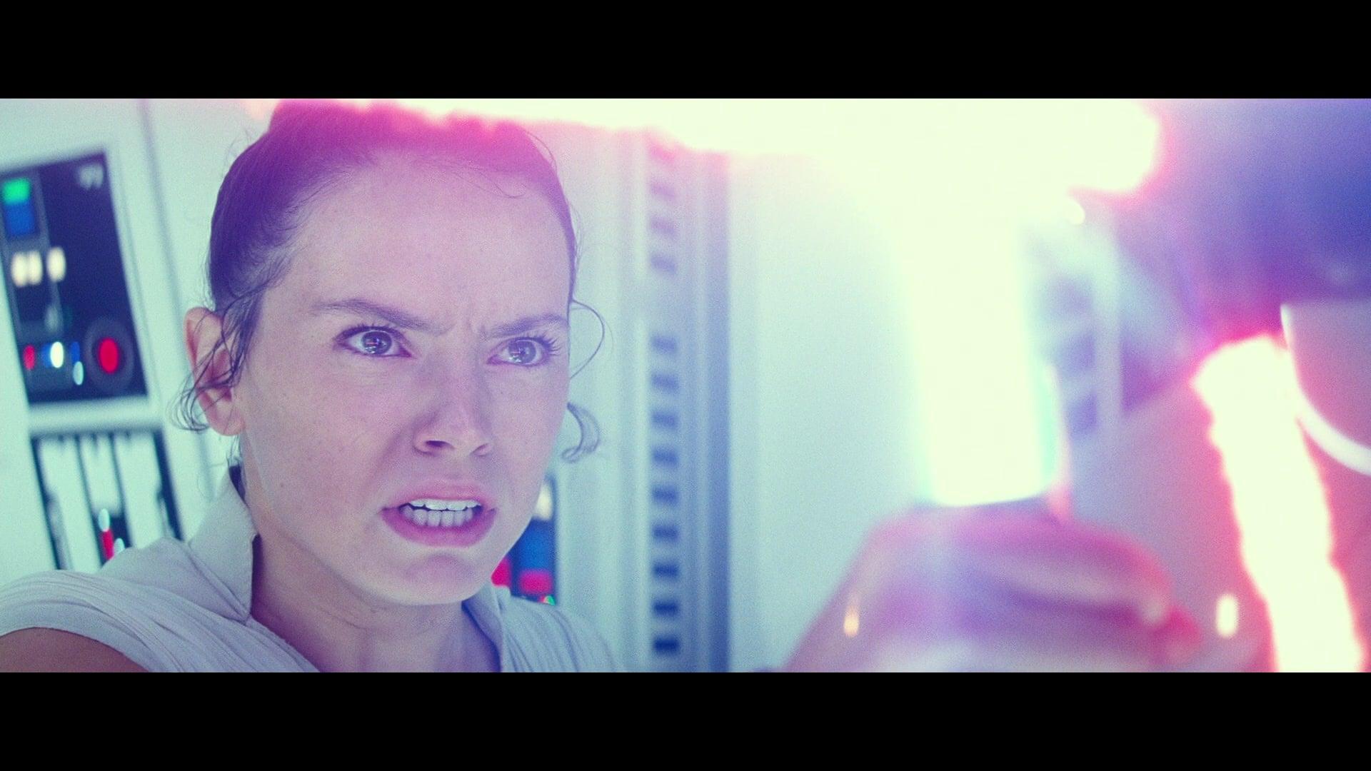 Rey (Daisy Ridley) clashes with Kylo Ren (Adam Driver) in Star Wars: Episode IX - The Rise of Skywalker (2019), Disney