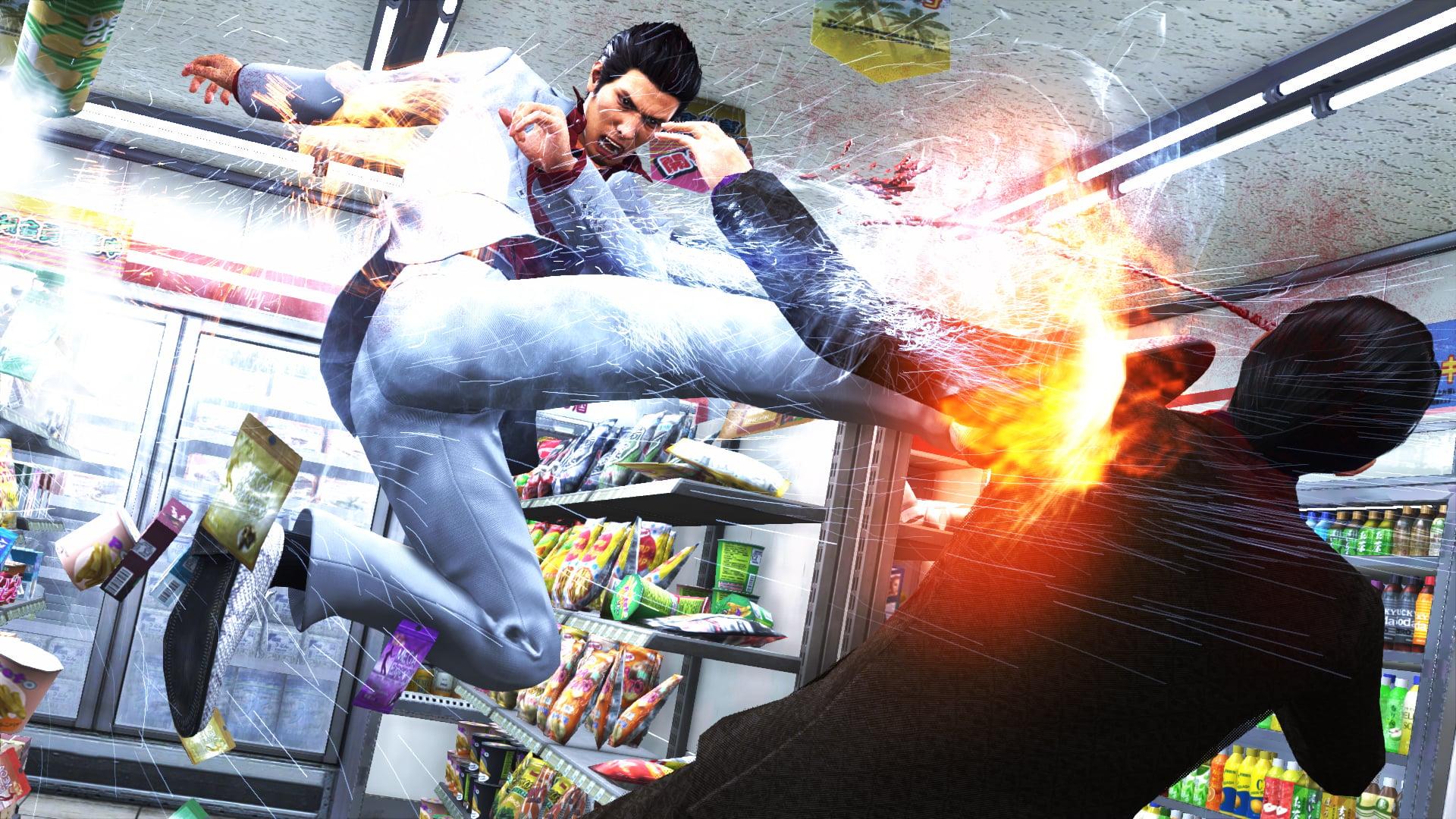 Kiyru (Takaya Kuroda) does his best Ken Masters impression in Yakuza 6: The Song of Life (2017), SEGA