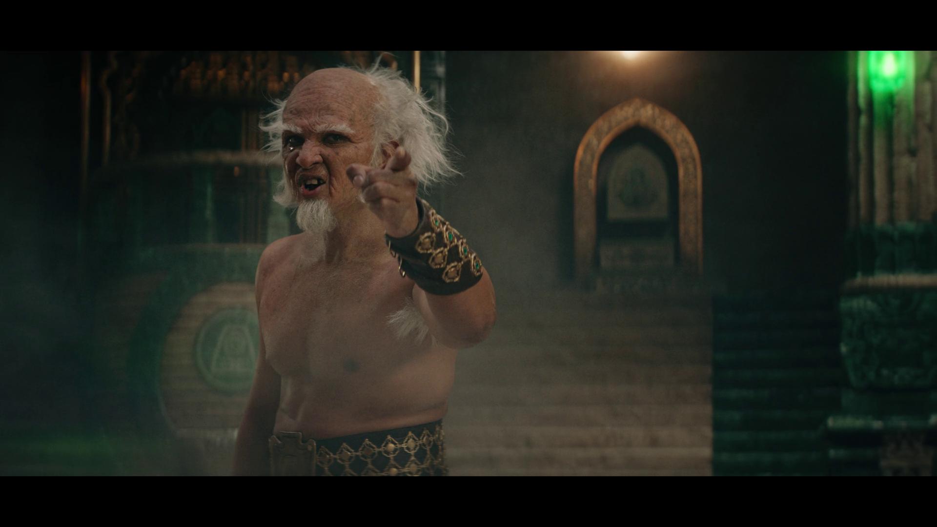 King Bumi (Utkarsh Ambudkar) decries Aang (Gordon Comier) for abandoning the world in Avatar: The Last Airbender Season 1 Episode 4 "Into the Dark" (2024), Netflix