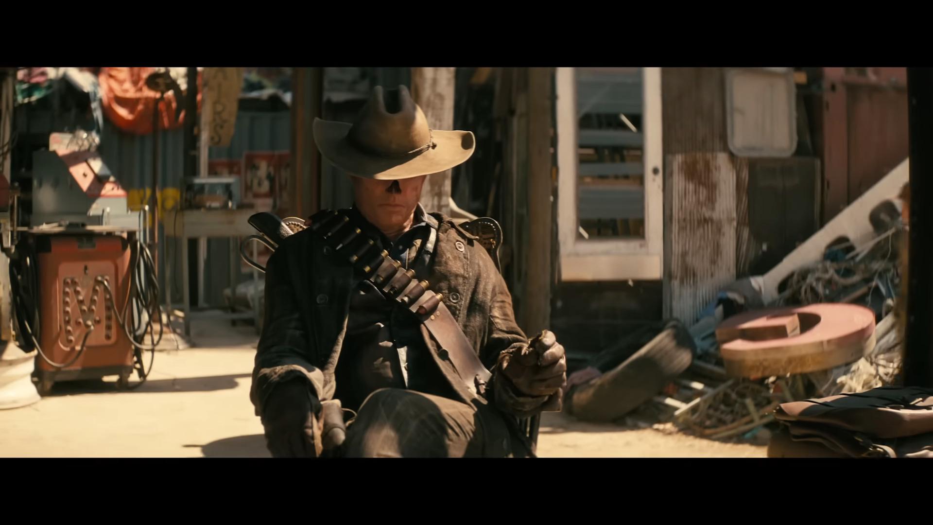 Cooper (Walton Goggins) mans his post in Fallout (2024), Amazon Prime Studios