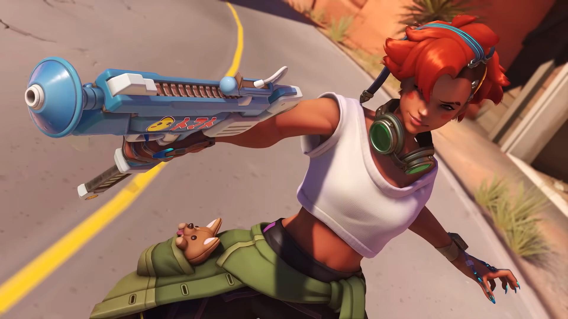Sombra (Carolina Ravassa ) dons her best Radical Edward cosplay in Overwatch 2 (2022), Activision Blizzard