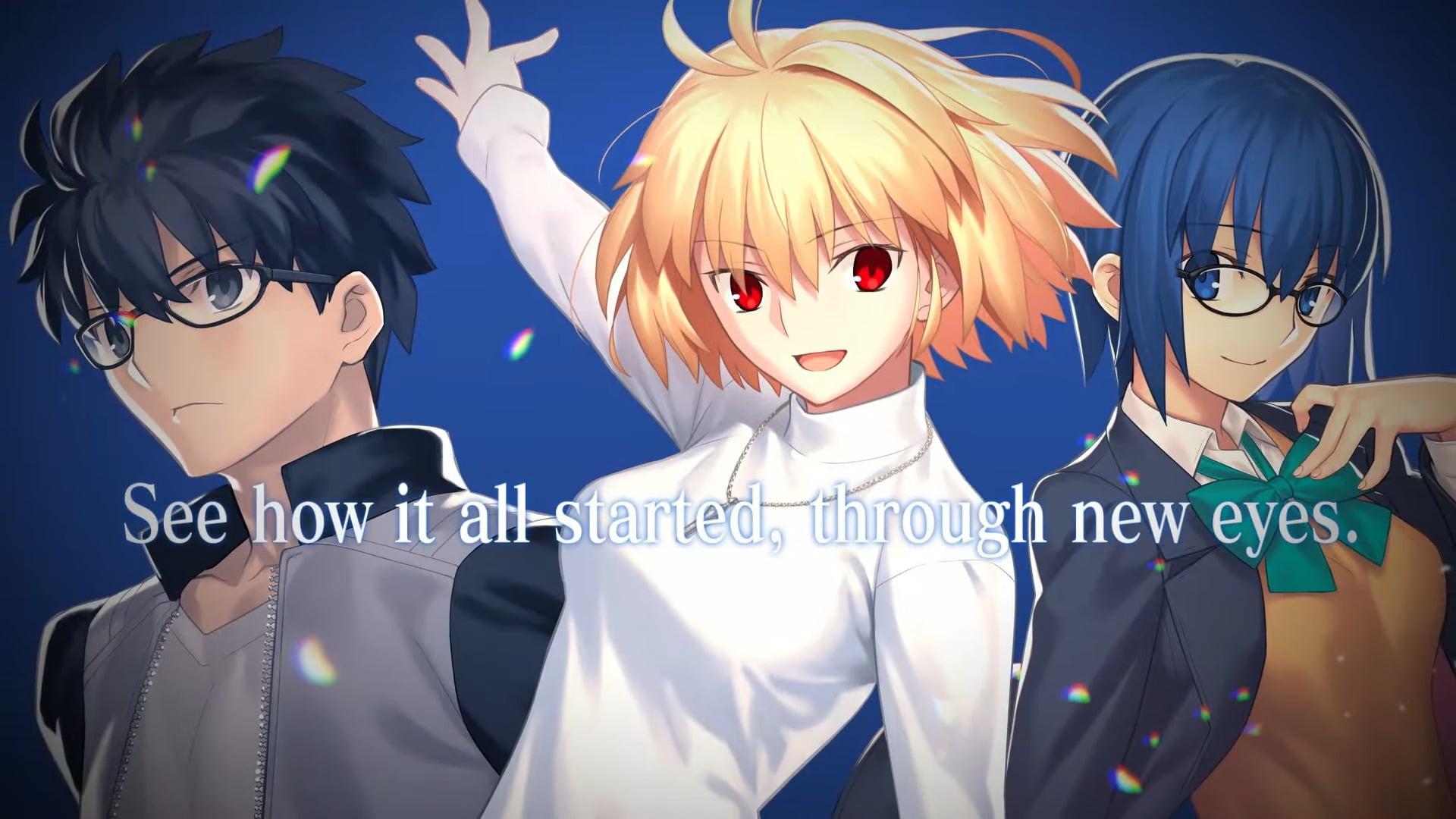 Shiki Tohno (Ryōsuke Kanemoto), Arcueid Brunestud (Ikumi Hasegawa) and Ciel (Kaede Hondo) reunite in Tsukihime - A Piece of Blue glass moon - (2024), Type-Moon