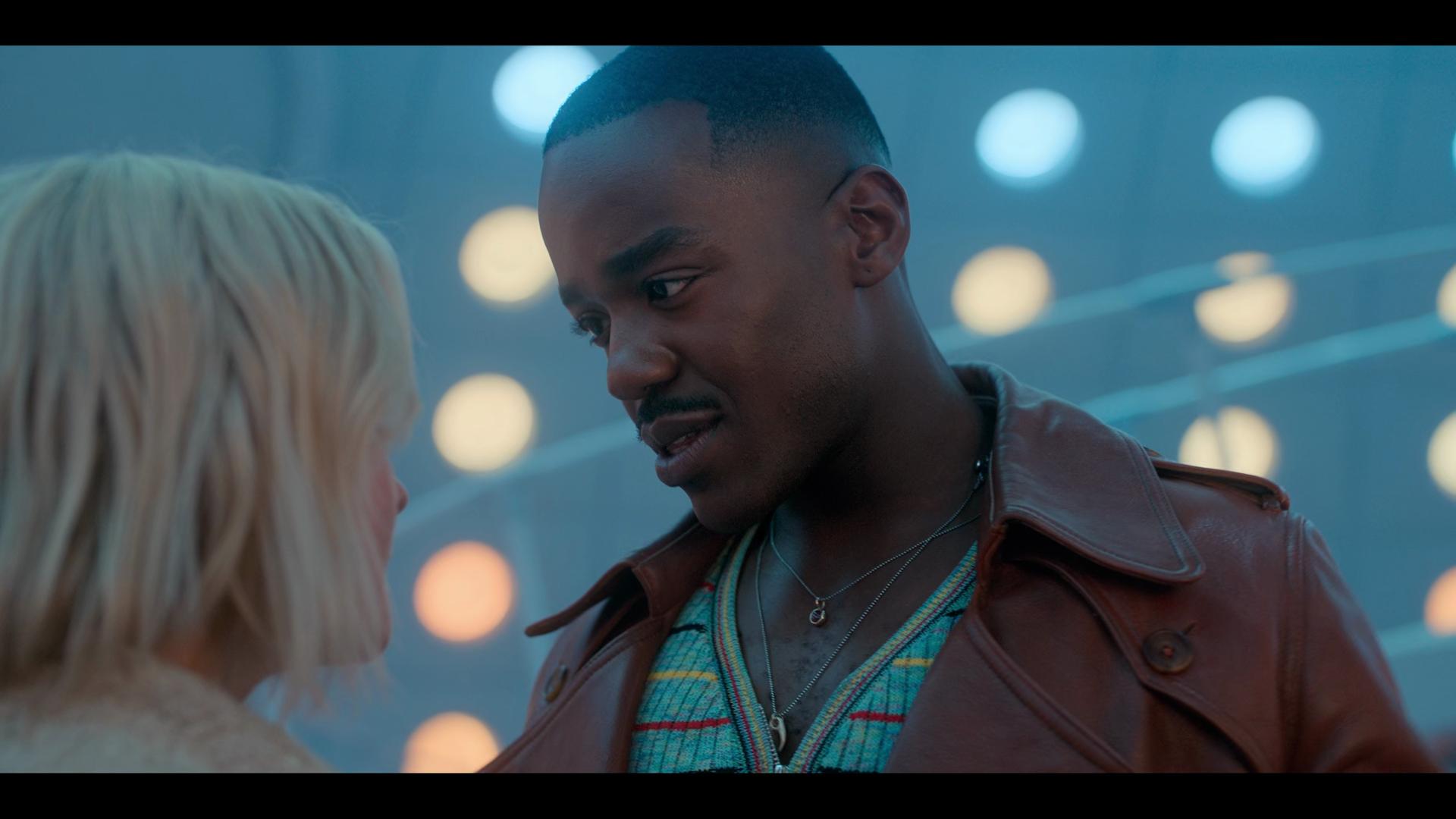 The Doctor (Ncuti Gatwa) invites Ruby Sunday (Millie Gibson) on a new adventure in Doctor Who Series 14 Episode 1 "Space Babies" (2024), BBC