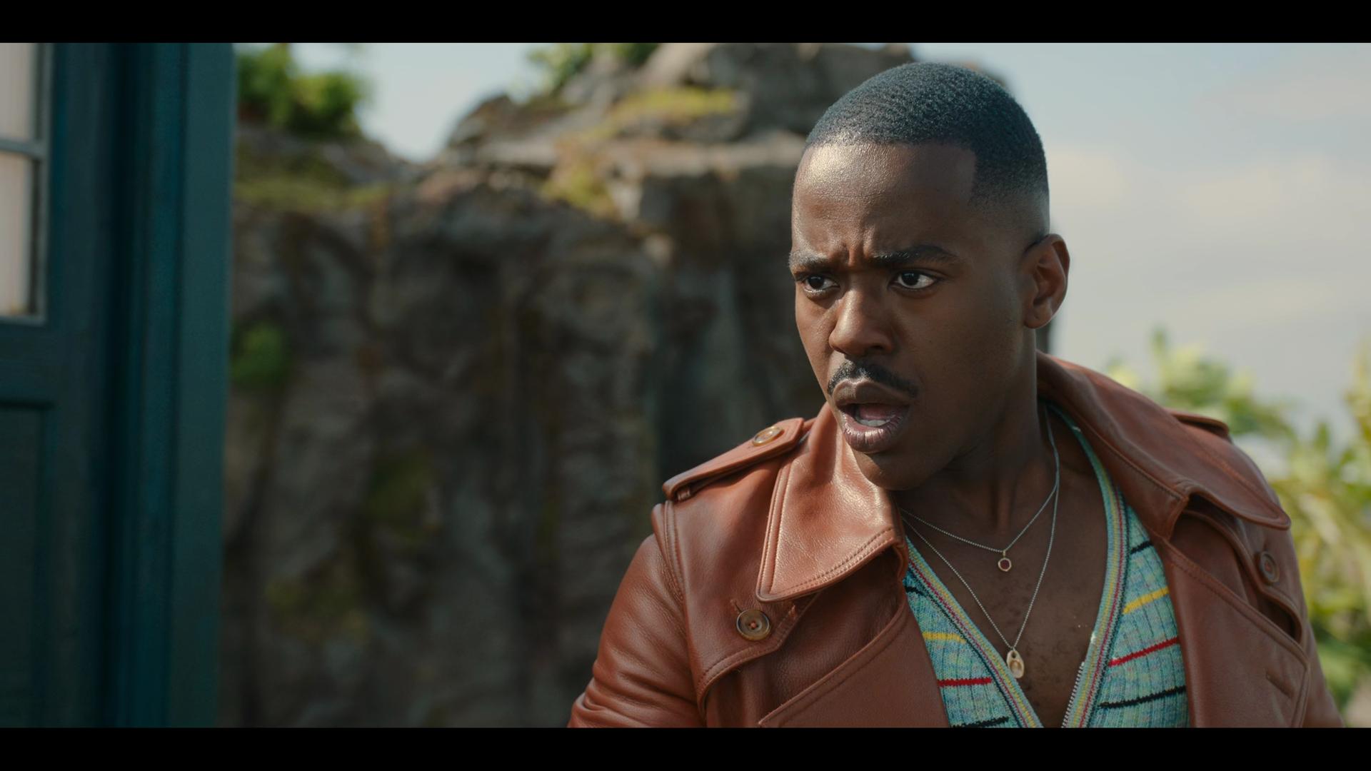 The Doctor (Ncuti Gatwa) witnesses the Butterfly Effect firsthand in Doctor Who Series 14 Episode 1 "Space Babies" (2024), BBC