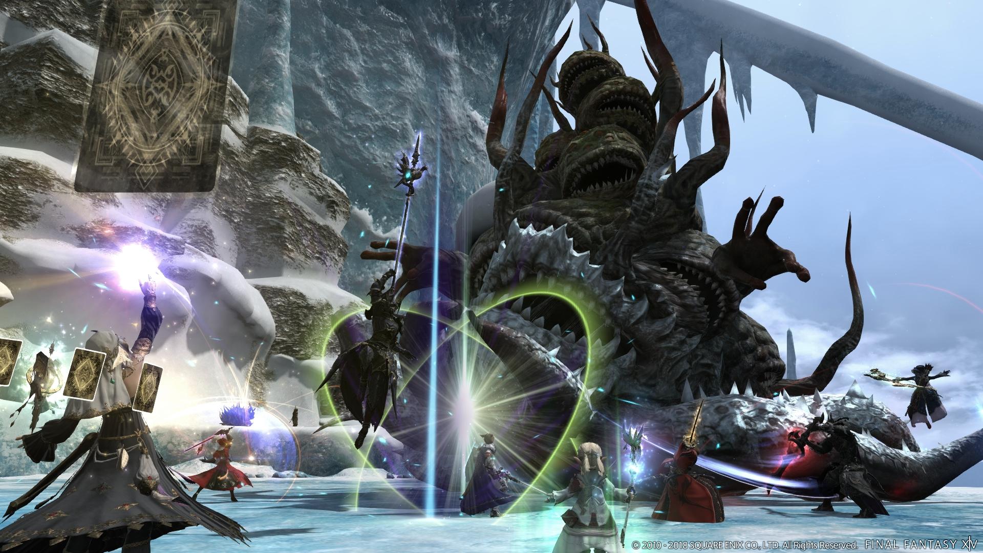 Adventurers work together to eradicate Copycat Cassie in Final Fantasy XIV: Stormblood (2017), Square Enix