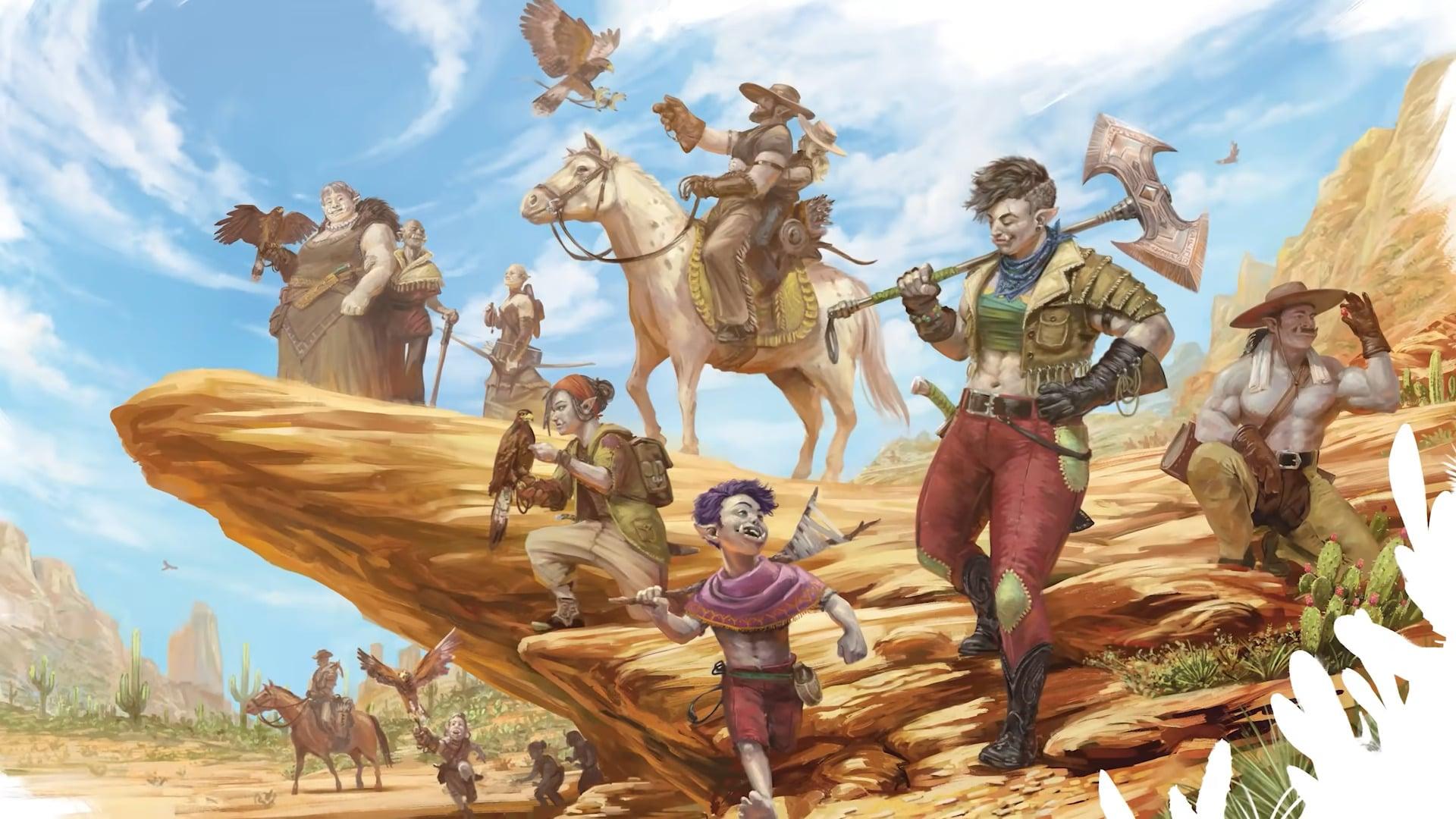 A group of Orcs search out a new homestead in the 2024 Player's Handbook (2024), Wizards of the Coast