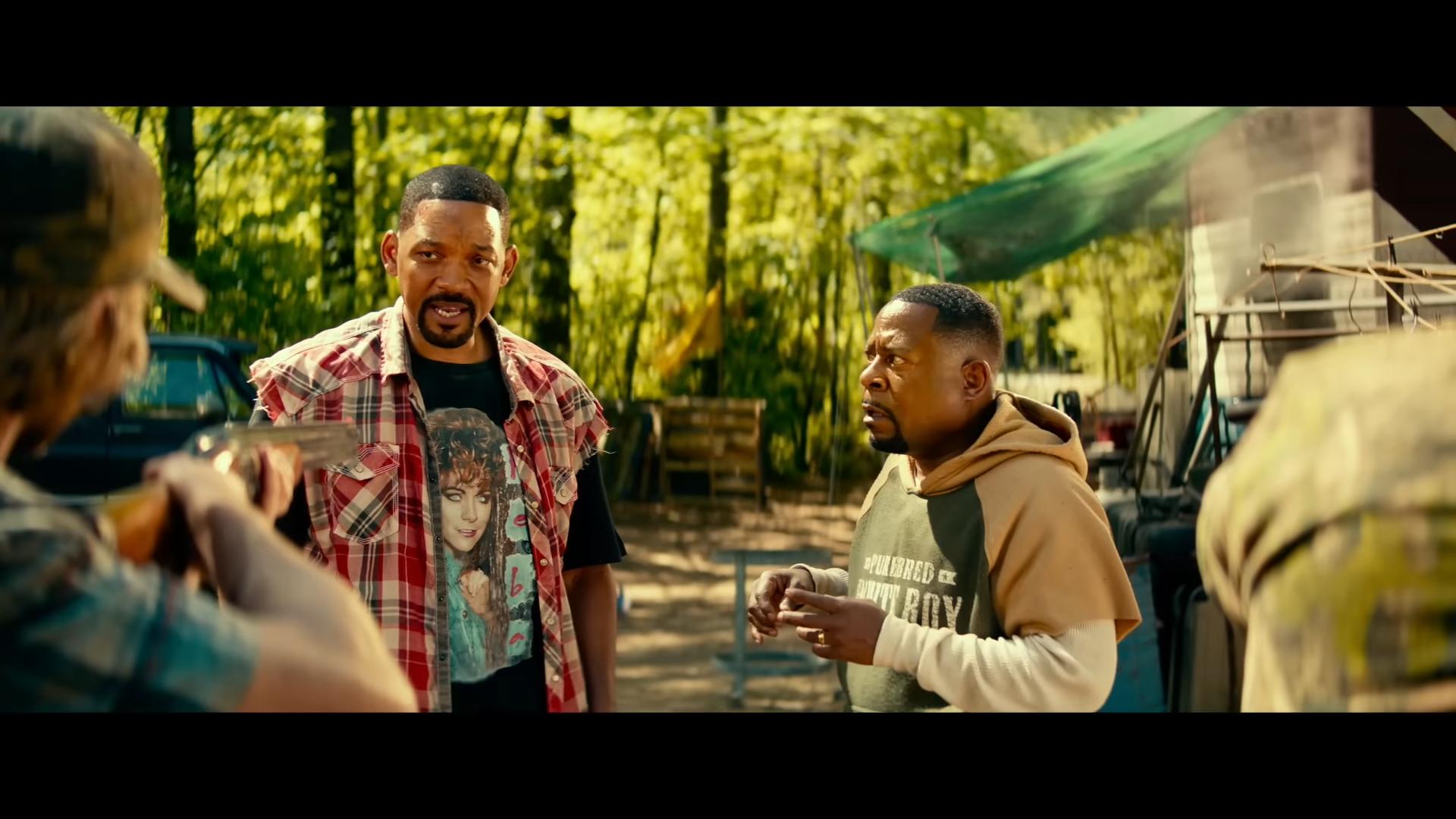Will Smith as Detective Lieutenant Michael Eugene "Mike" Lowrey and Martin Lawrence as Detective Lieutenant Marcus Miles Burnett in Bad Boys: Ride or Die (2024), Columbia Pictures