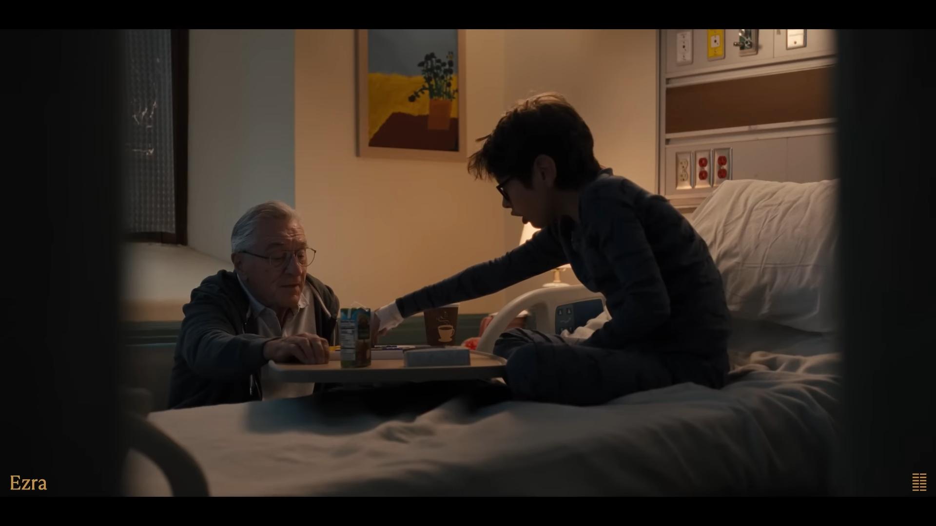 Robert De Niro as Stan Brandel and William Fitzgerald as Ezra Brandel in Ezra (2024), Bleecker Street