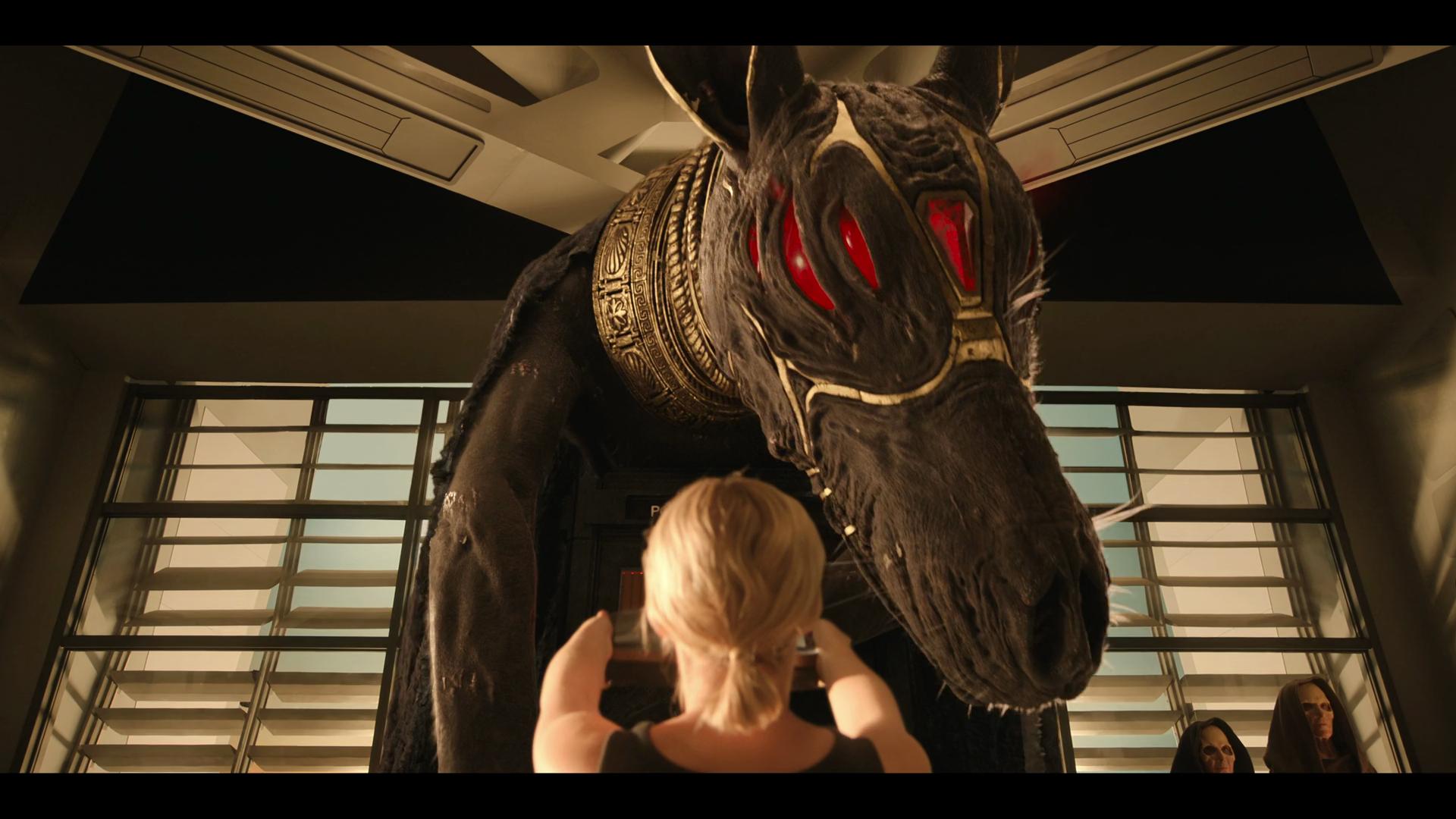 Ruby (Millie Gibson) tricks Sutkeh (Gabriel Woolf) into believing she will hand over the identity of her birth parents in Doctor Who Series 14 Episode 8 “Empire of Death” (2024), BBC