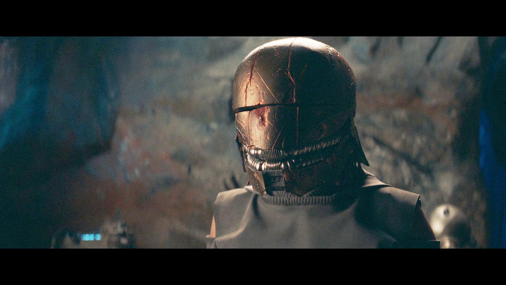 Osha (Amandla Stenberg) dons Qimir's (Manny Jacinto) helmet in The Acolyte Season 1 Episode 6 'Teach/Corrupt' (2024), Disney