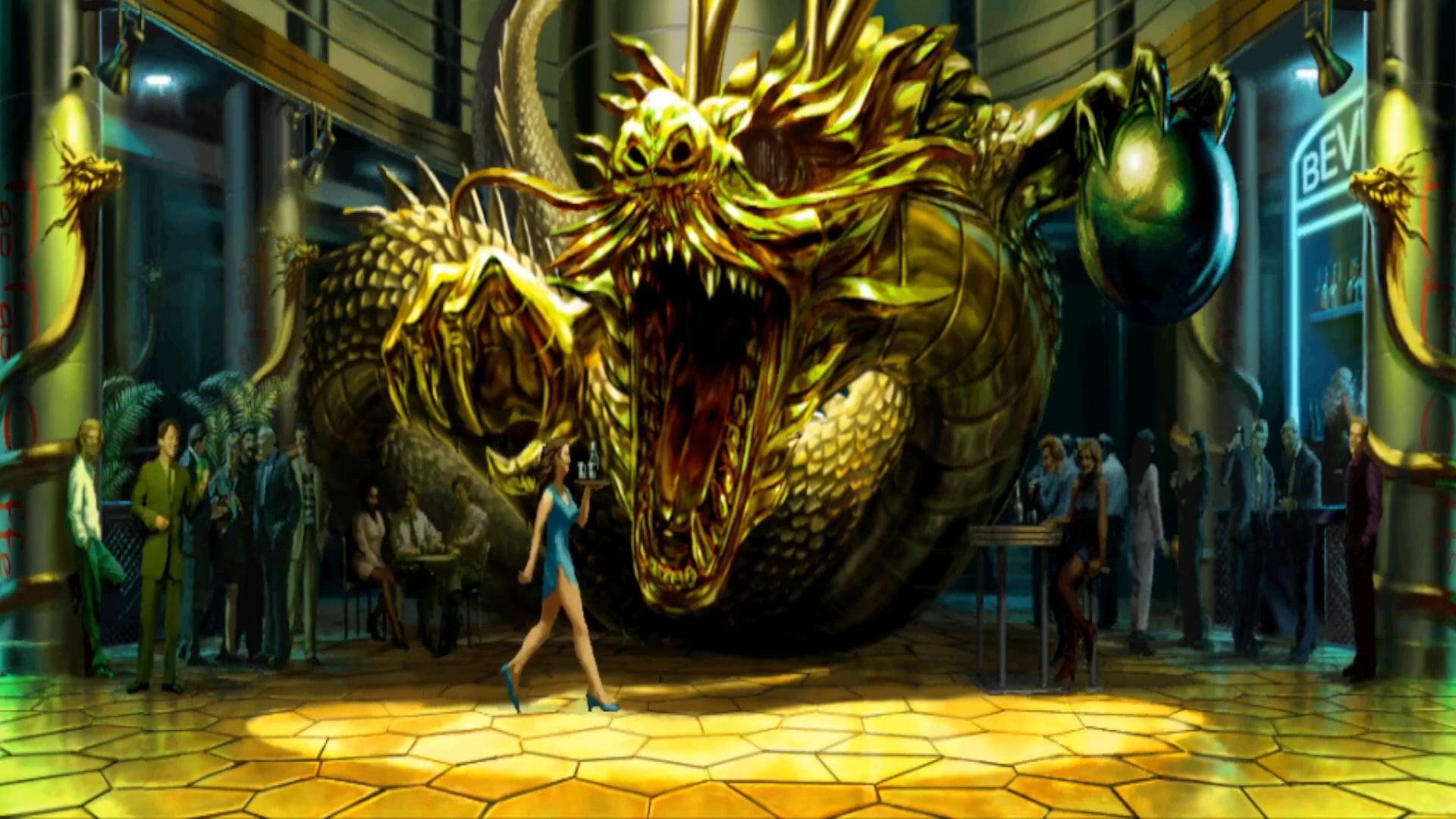 A cocktail waitress takes orders in Capcom vs. SNK: Millennium Fight 2000 PRO (2001), Capcom