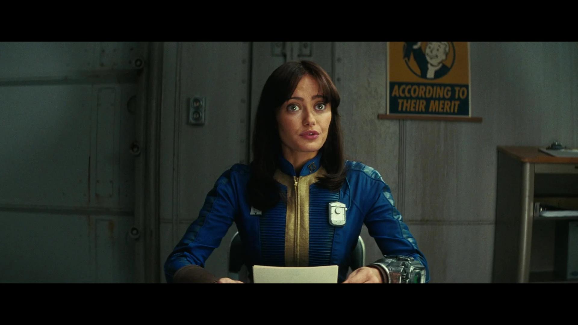 Lucy (Ella Purcel) applies to leave her Vault in Fallout Season 1 Episode 7 "The End", Amazon Prime Studios