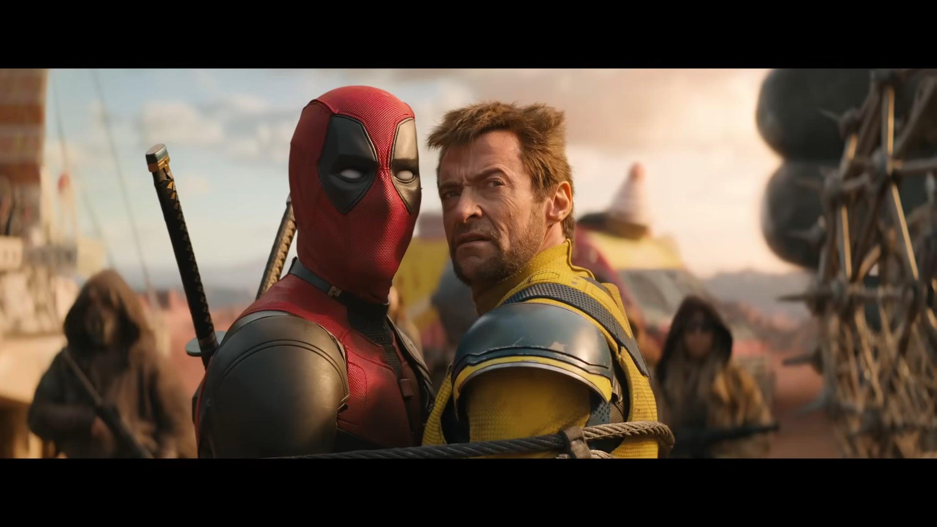 Deadpool (Ryan Reynolds) and Wolverine (Hugh Jackman) find themselves the captives of Cassandra Nova (Emma Corin) in Deadpool & Wolverine (2024), Marvel Entertainment