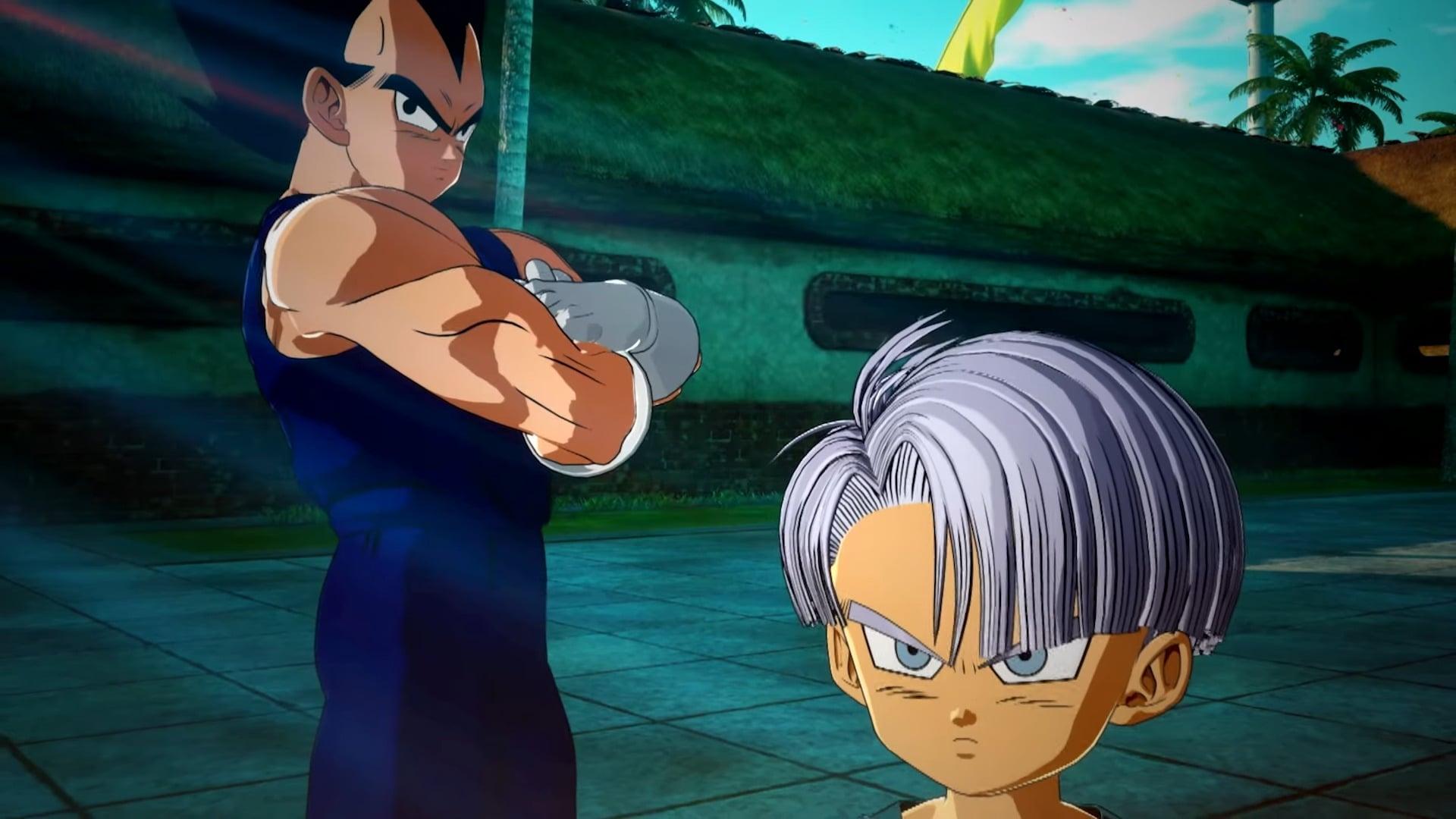 Vegeta (Ryō Horikawa) and Trunks (Takeshi Kusao) are ready for the next Budokai Tenkaichi in Dragon Ball: Sparking! ZERO (2024), Bandai Namco