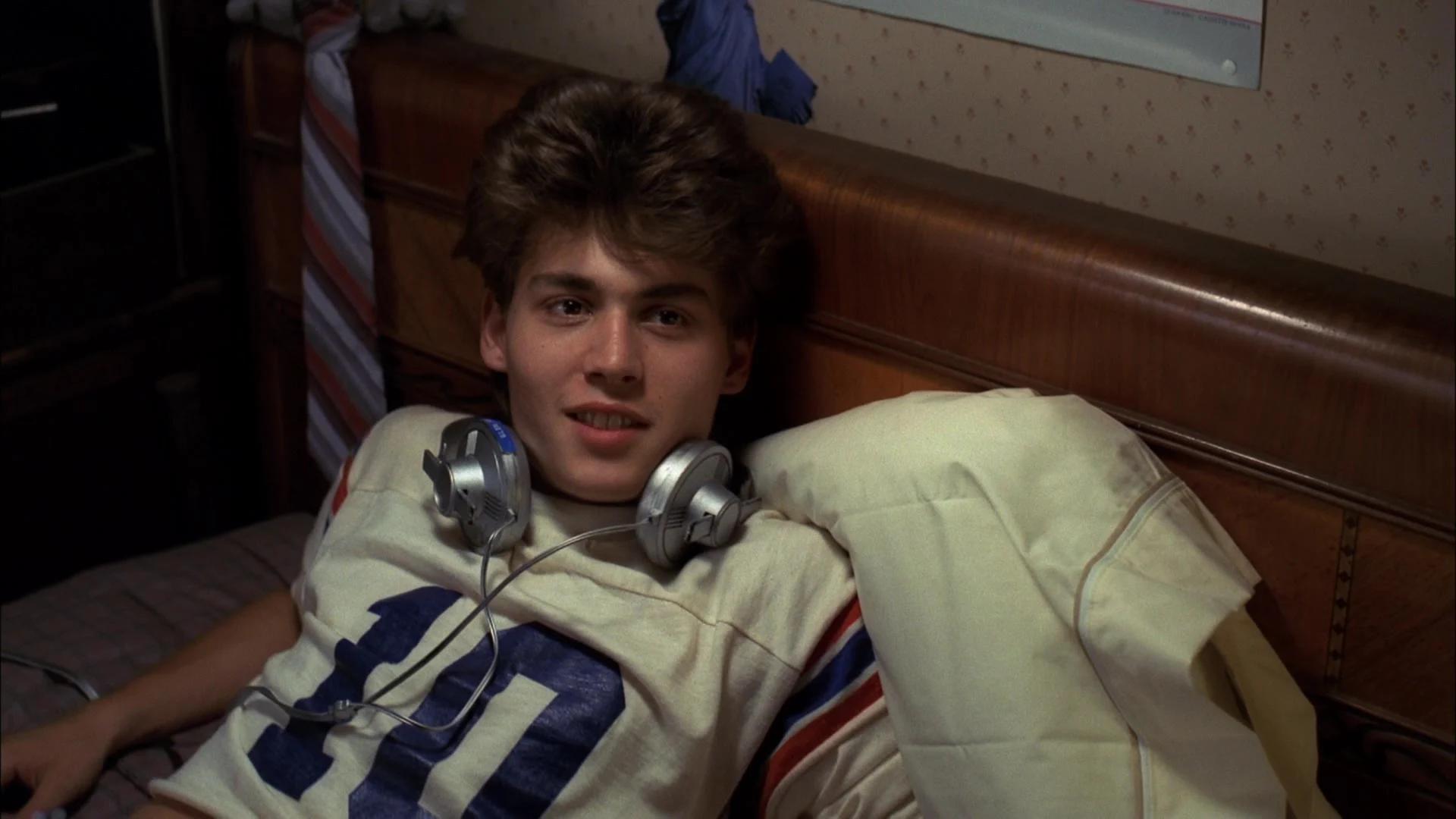 Glen (Johnny Depp) prepares to go to sleep for the last time in A Nightmare on Elm Street (1984), New Line Cinema