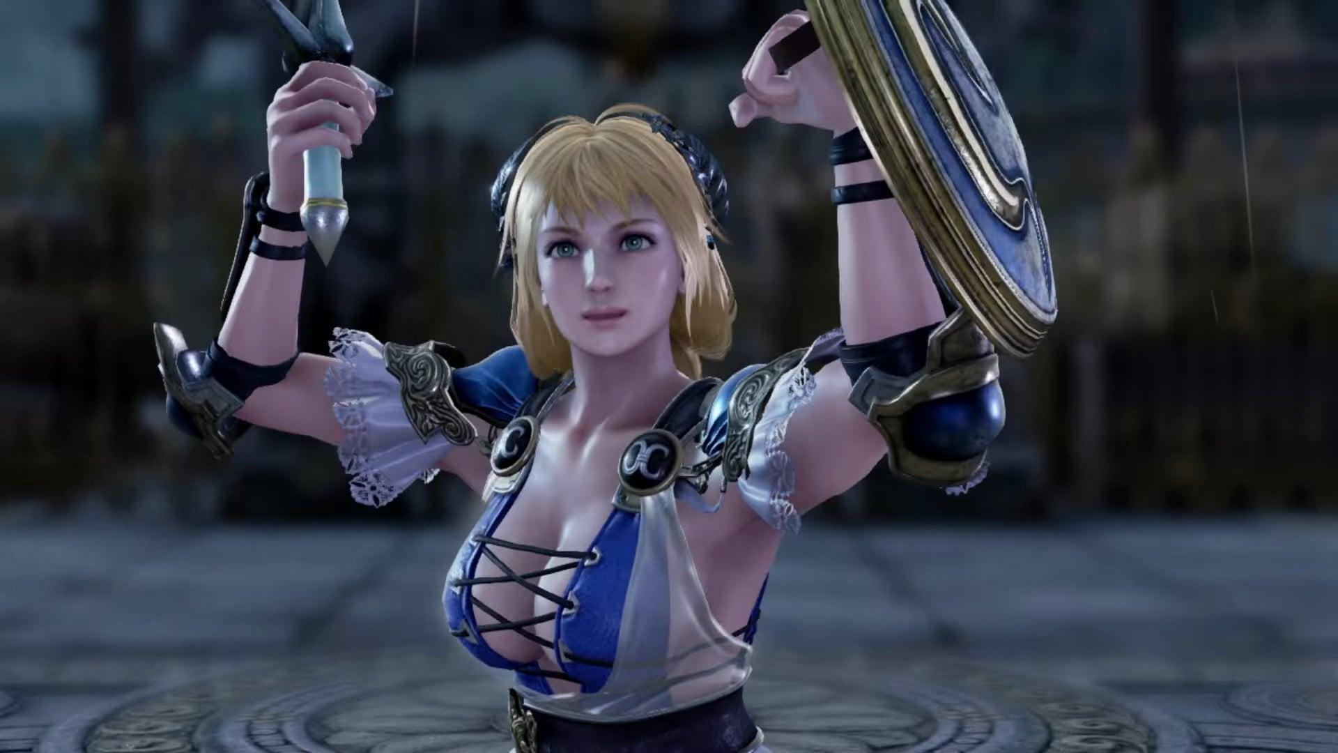Sophitia (Chie Nakamura) readies herself for battle in SOULCALIBUR VI (2018), Bandai Namco