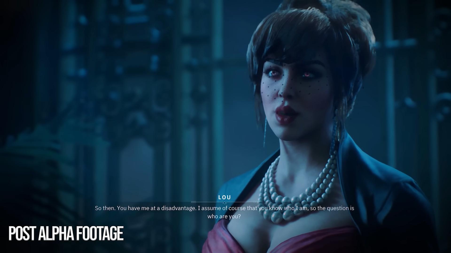 Lou (TBA) has some questions for the player in Vampire: The Masquerade - Bloodlines 2 (2025), The Chinese Room