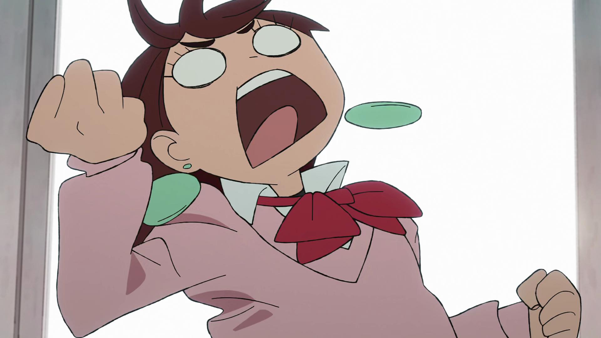 Momo Ayase (Shion Wakayama) busts in in Dandadan Season 1 Episode 1 "That's How Love Starts, Ya Know!" (2024), Science SARU