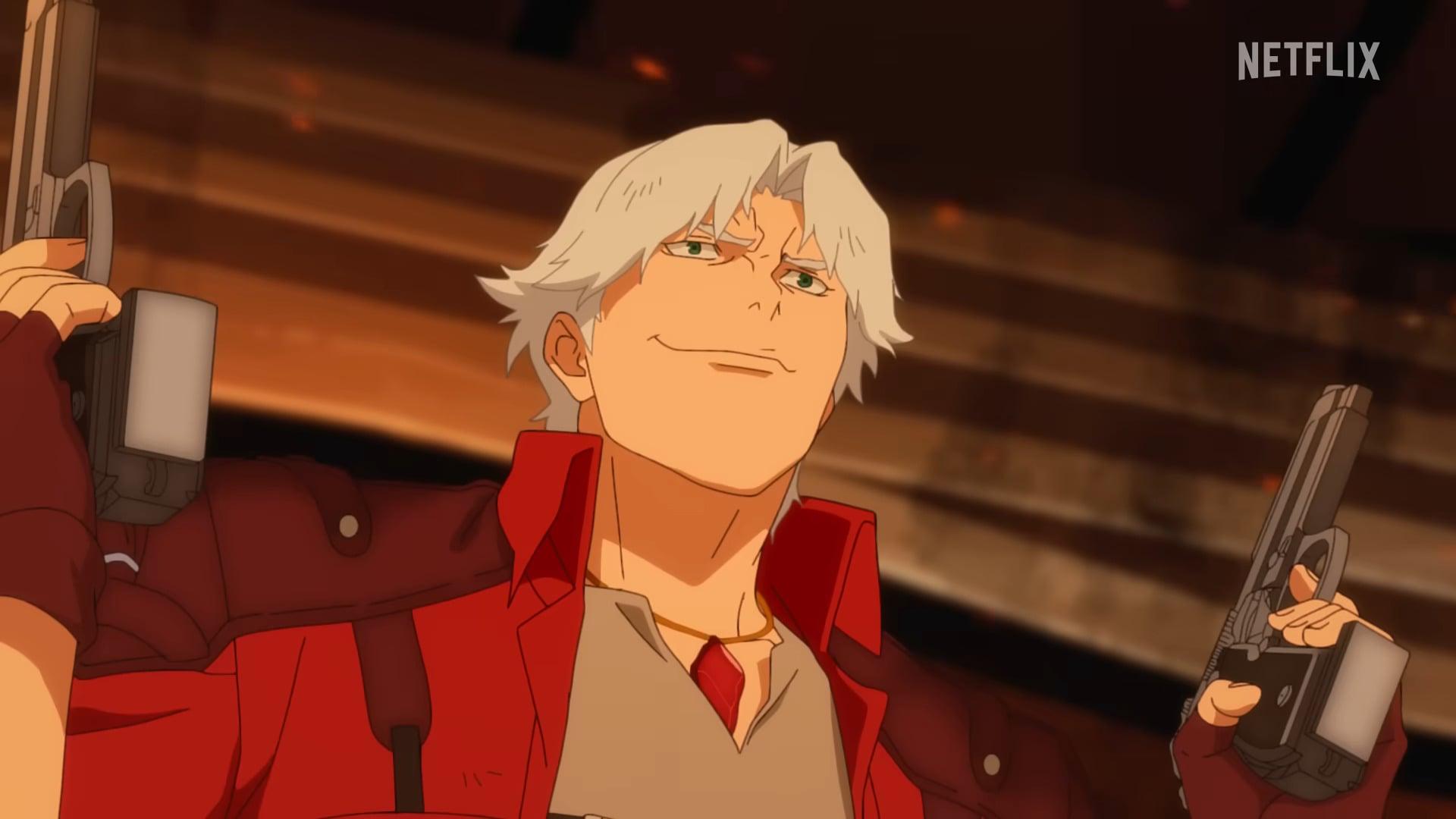 Dante (Johnny Yong Bosch) is ready to bing-bing wahoo in Devil May Cry (2025), Netflix