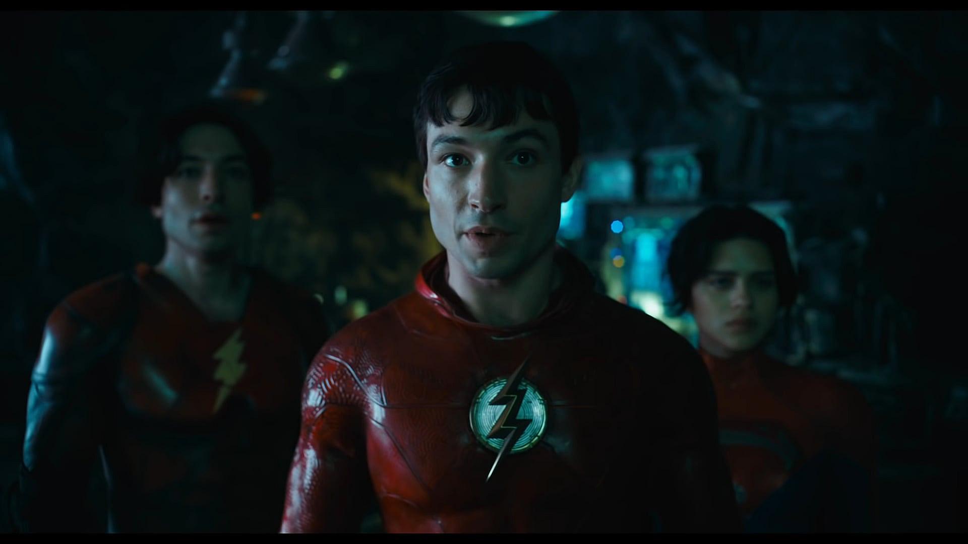 Barry Allen (Ezra Miller), his younger self (Ezra Miller) The Flash (2023), Warner Bros. Discovery