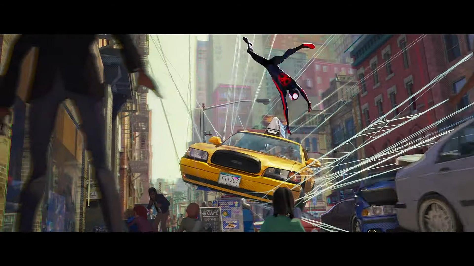 Miles Morales masters his powers in Spider-Man: Across the Spider-Verse (2023), Sony Pictures