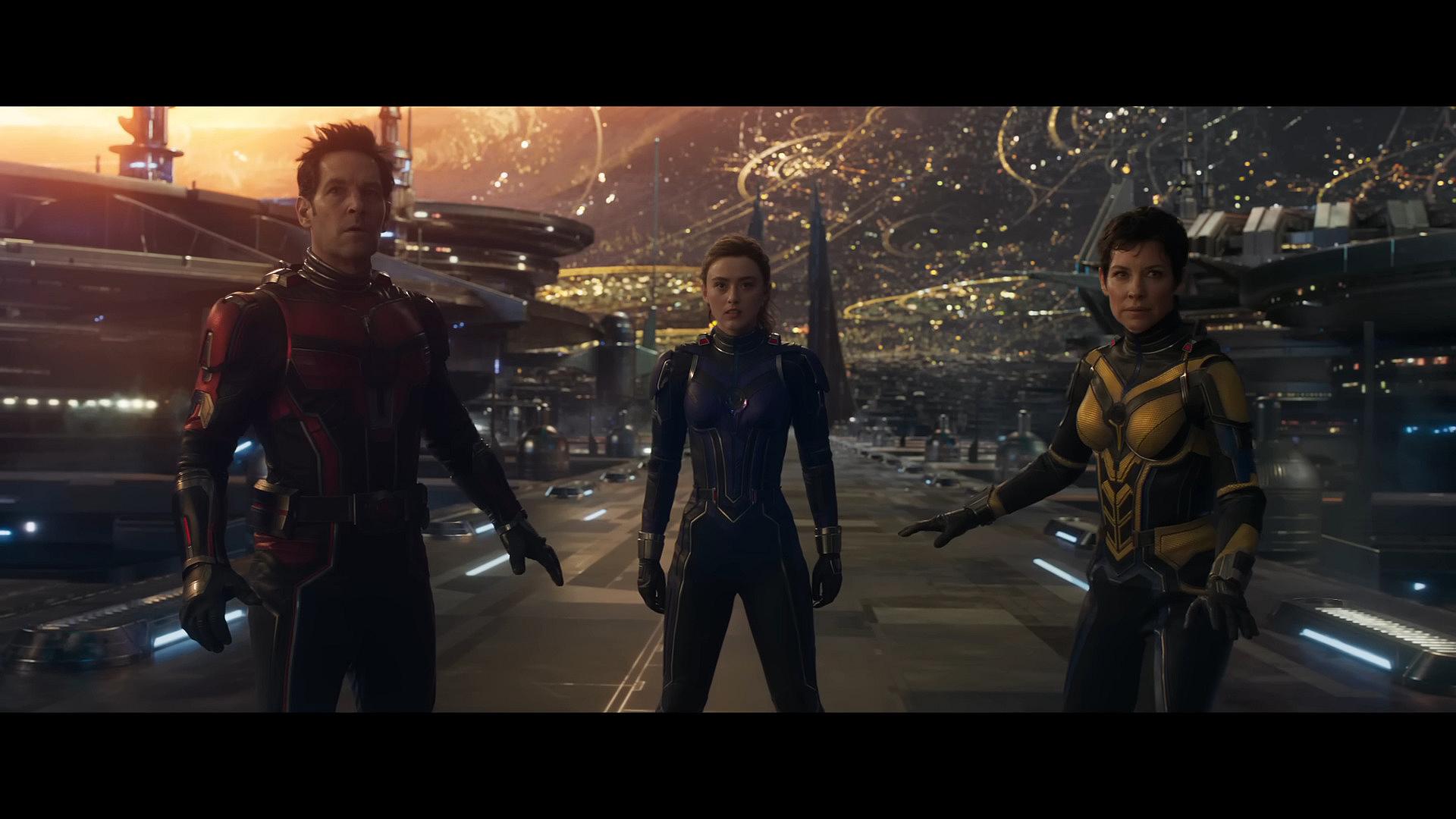 Scott Lang, Cassie Lang, and Hope Van Dyne encounter trouble in the Microverse in Ant-Man and the