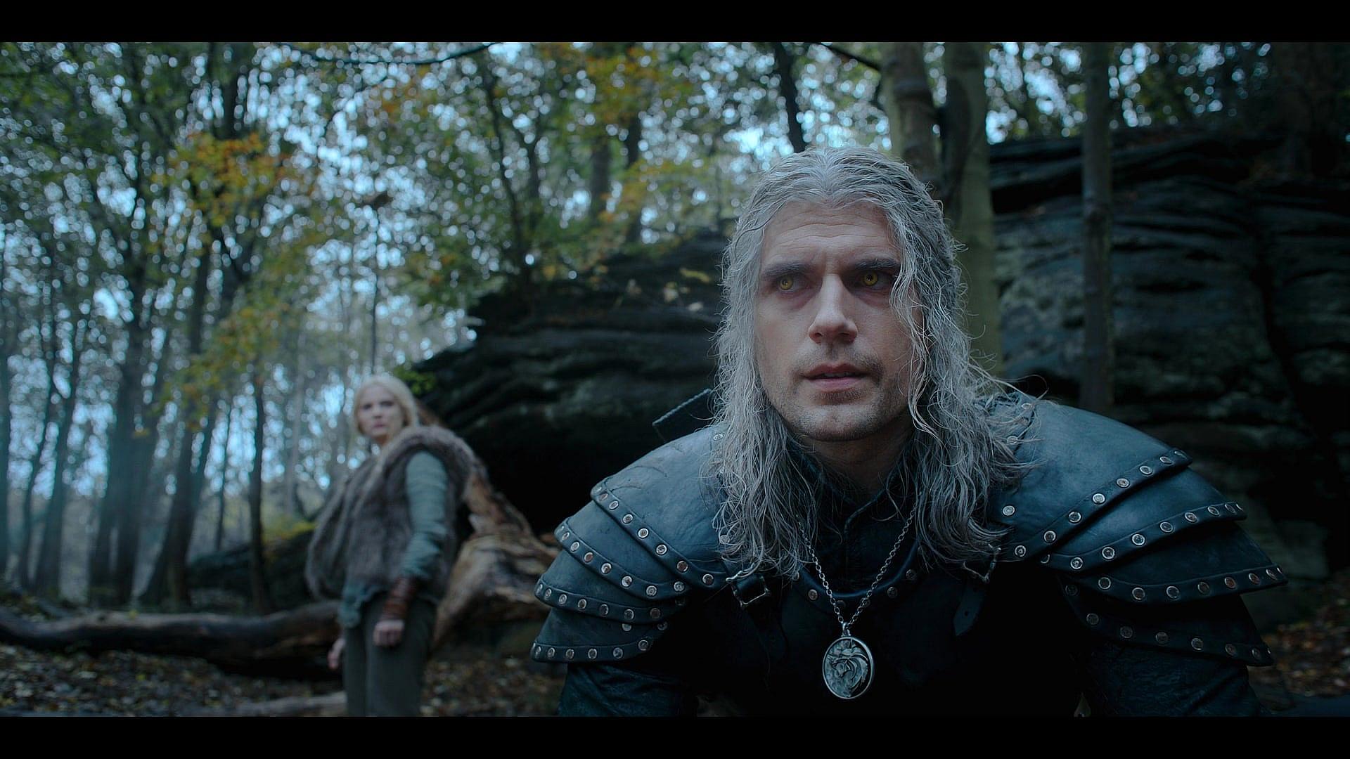 Geralt (Henry Cavill) steels himself after Roach's death in The Witcher Season 2 Episode 6 "Dear
