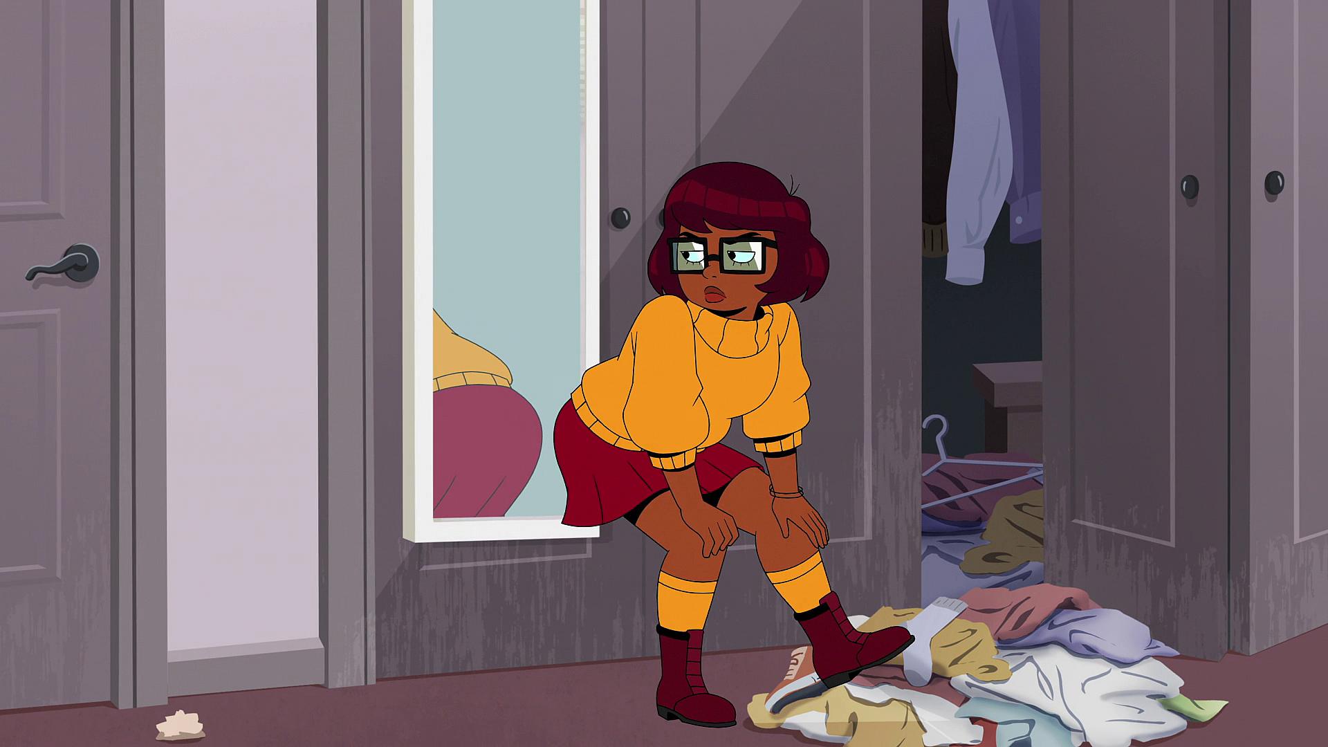 Velma (Mindy Kaling) practices twerking in Velma Season 1 Episode 4 "Velma Makes a List" (2023), HBO Max