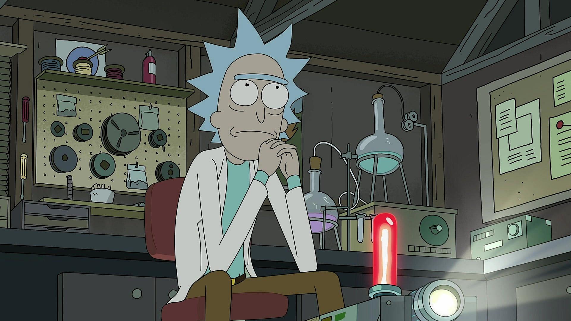 Rick (Justin Roiland) reflects on his life in Rick and Morty S5 E10 (2021), Adult Swim