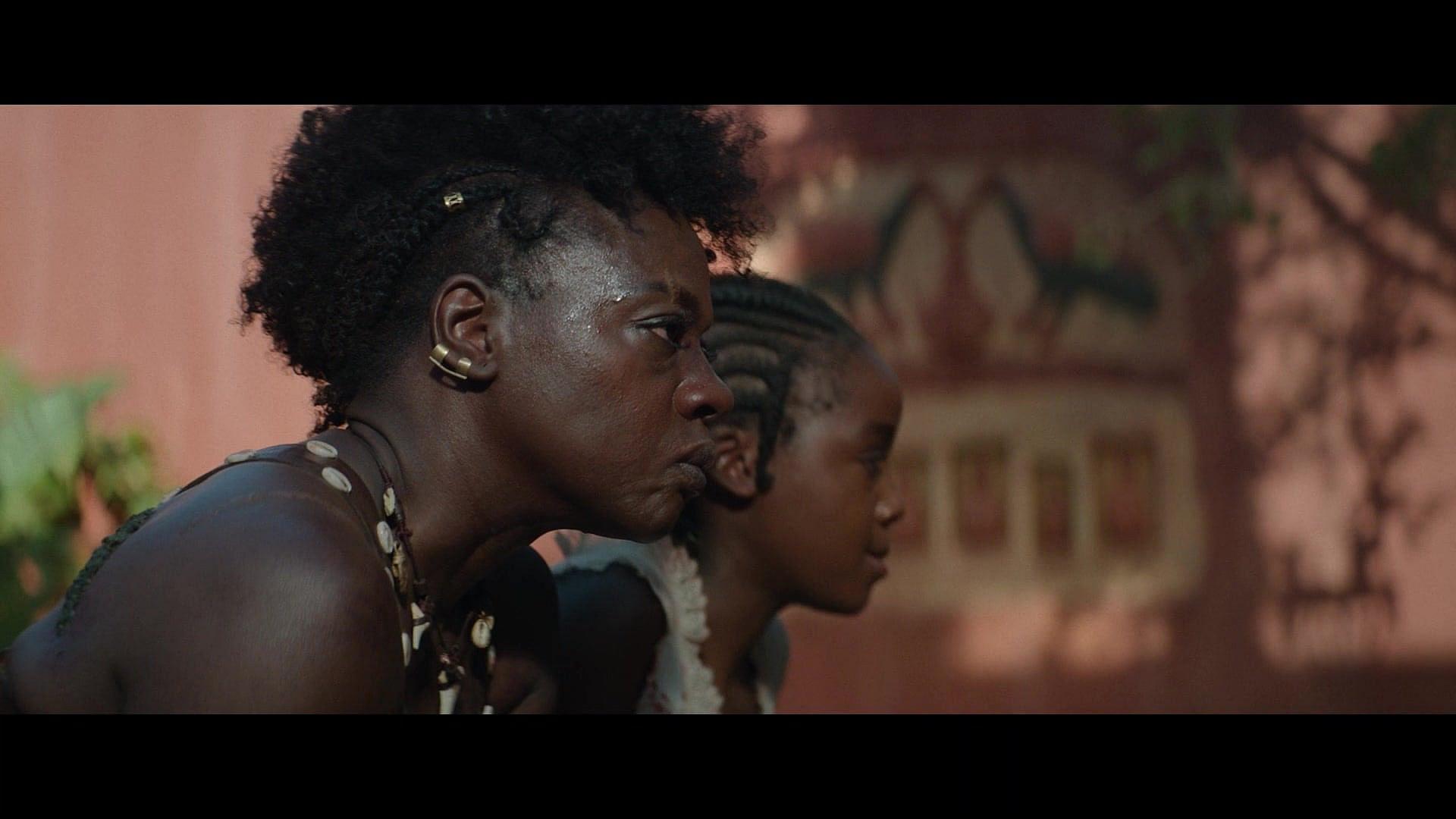 General Nanisca has a private moment with Nawi in The Woman King (2022), Sony Pictures