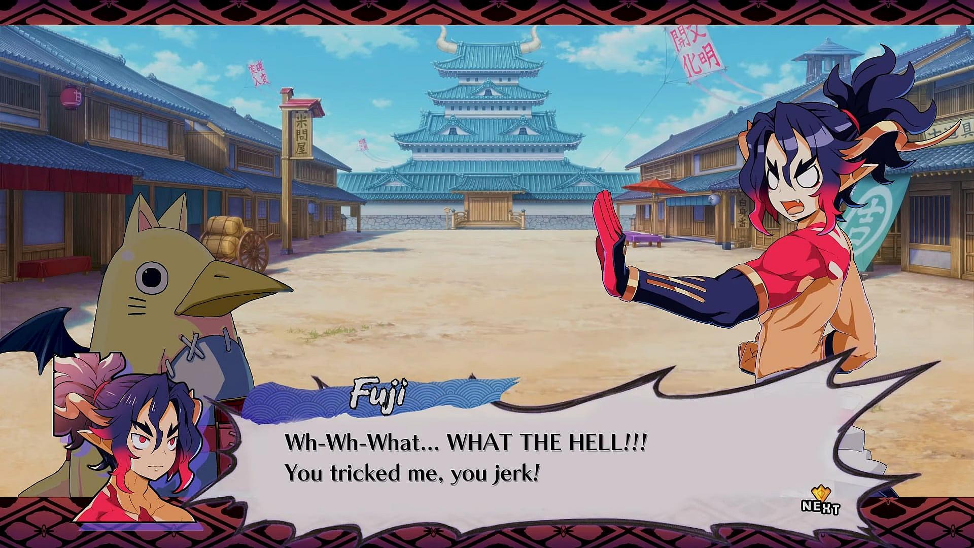 Fuji gets tricked by a Prinny in Disgaea 7: The Vows of the Virtueless (2023)