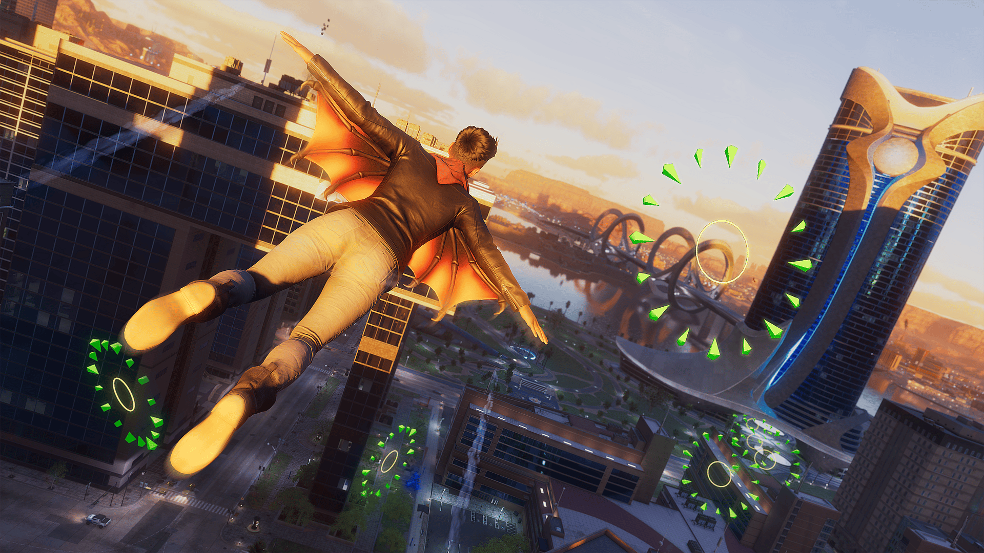 The Boss takes part in Kaijuice wingsuiting via Saint Row (2022), Deep Silver