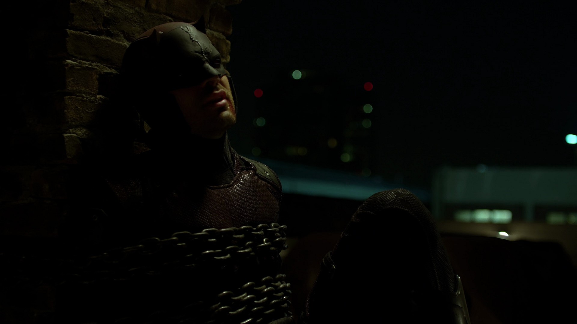 The Punisher (Jon Bernthal) forces Daredevil (Matt Murdock) to confront his morality in Daredevil Season 2 Episode 3 "New York's Finest" (2016), Marvel Entertainment