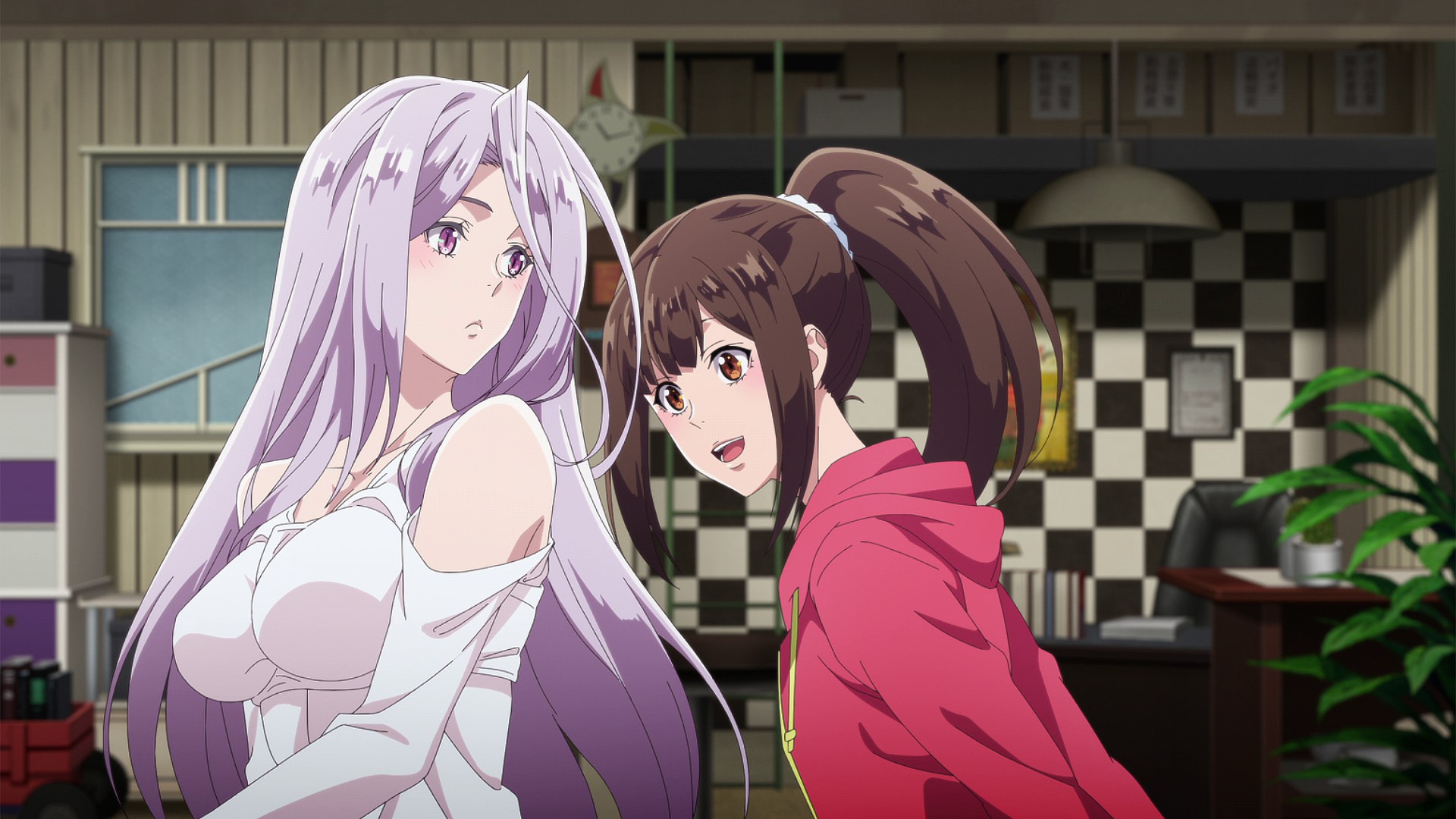 Akiko Terui checks out Tokime's new clothes in Kamen Rider Fuuto PI (2022)