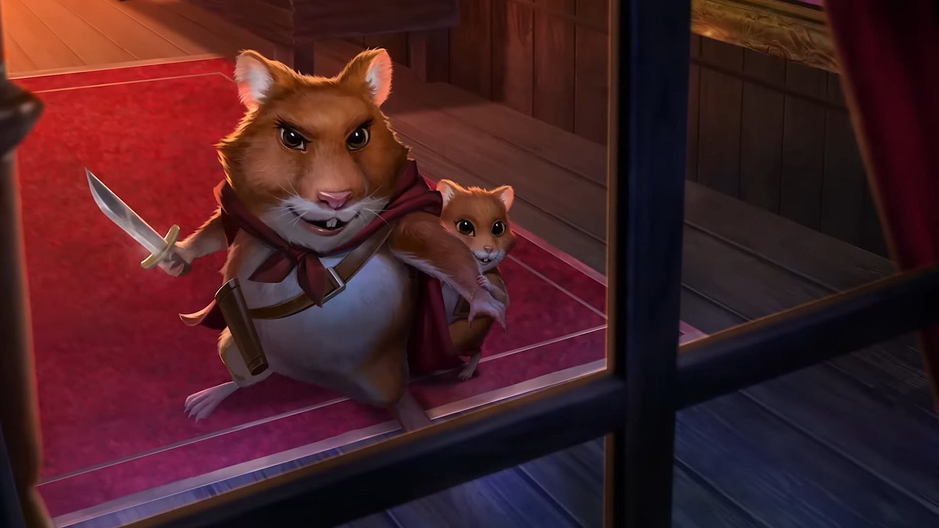 A mother giant space hamster prepares to defend her child in Wizards Presents 2022 - Dungeons & Dragons | Magic: The Gathering via D&D Beyond YouTube