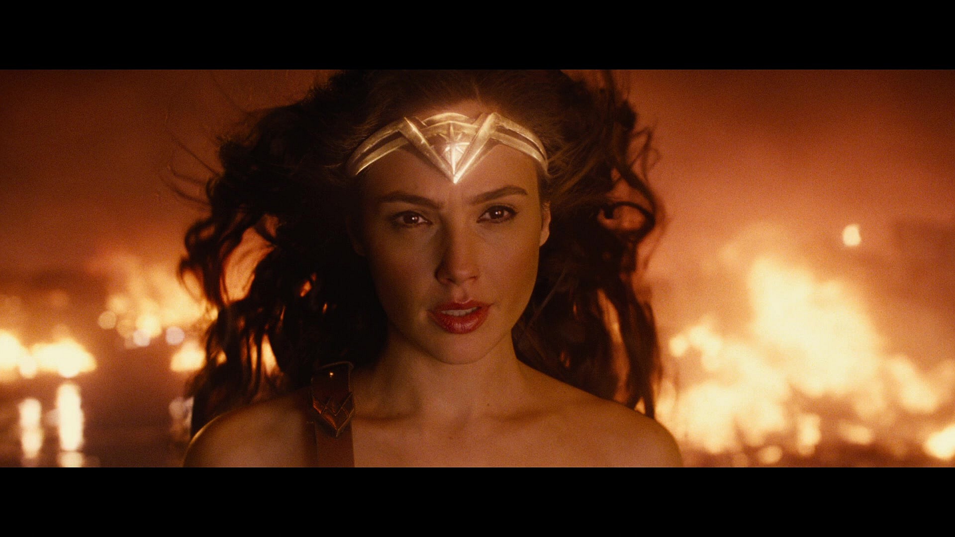 Diana (Gal Gadot) prepares to harness the power of the Gods in Wonder Woman (2017), Warner Bros. Pictures via Blu-ray