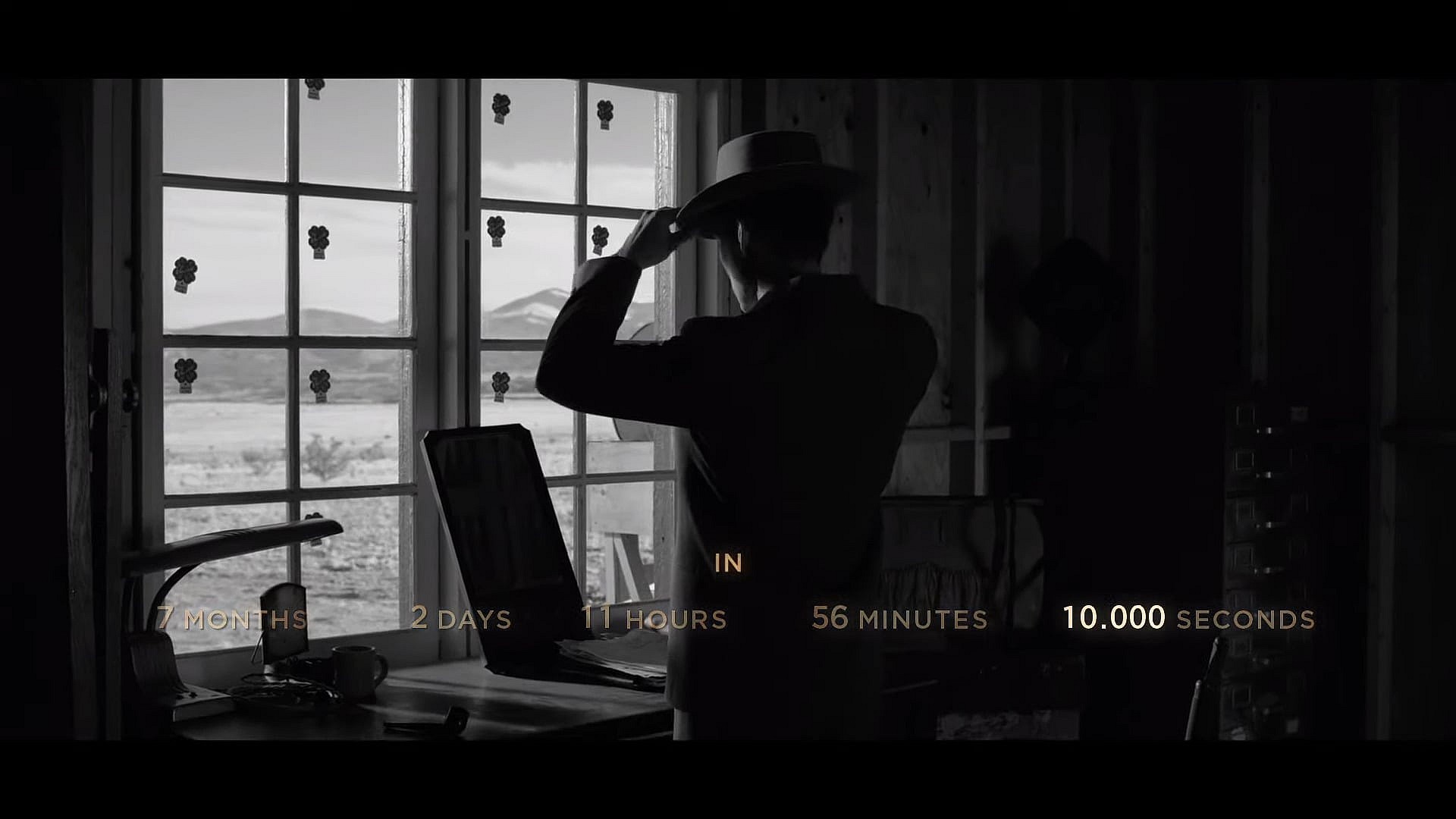 Robert J. Oppenheimer (Cillian Murphy) looks out upon the New Mexico desert in Oppenheimer (2023), Syncopy Inc. via YouTube