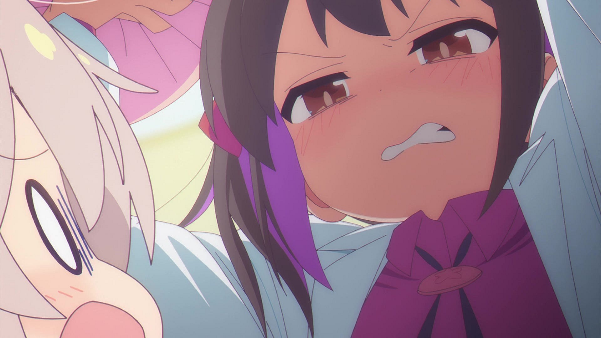 Mahira Oyama threatens her sister in Onimai: I'm Now Your Sister Episode 2 "Mahiro's Time of the Month" (2023), Studio Bind via Crunchyroll