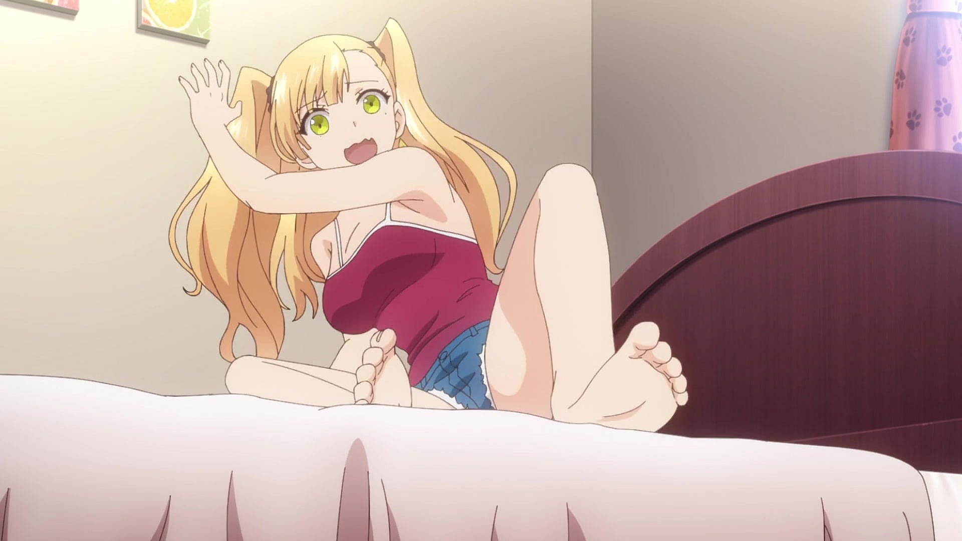 Mike Nekotani (Mayu Sagara) is terrified of Pochita (Shūichirō Umeda) in My Life as Inukai-san's Dog Episode 3 "Scaredy-Cat." (2023), Quad via HIDIVE