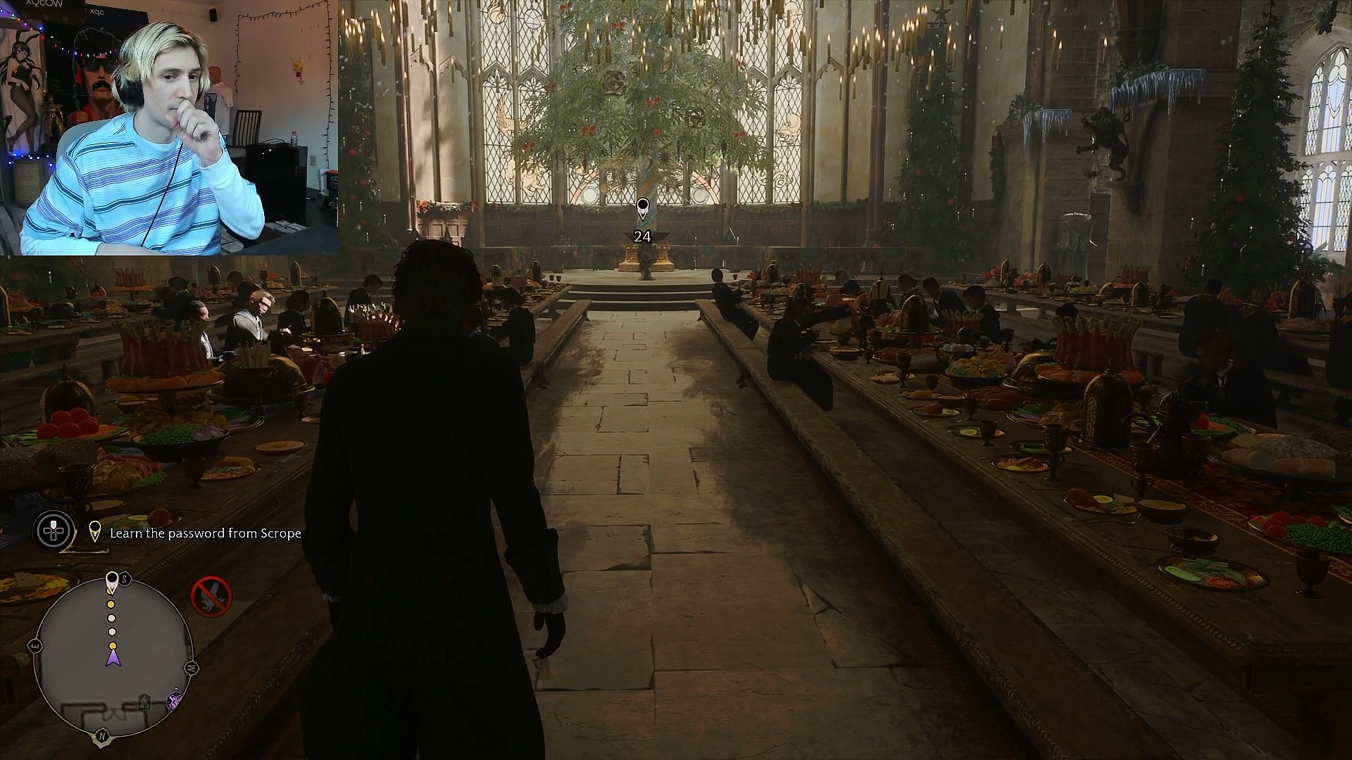 xQc plays Hogwarts Legacy via Twitch