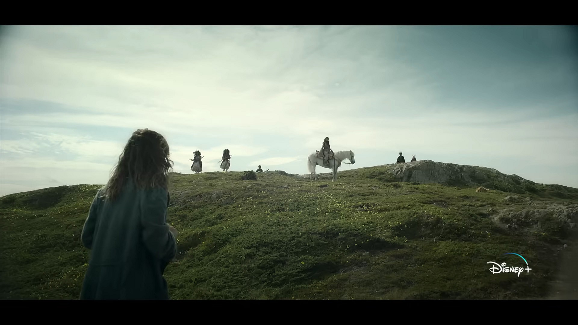 Wendy (Ever Anderson) meets the Lost Boys for the first time in Peter Pan & Wendy (2023), Disney