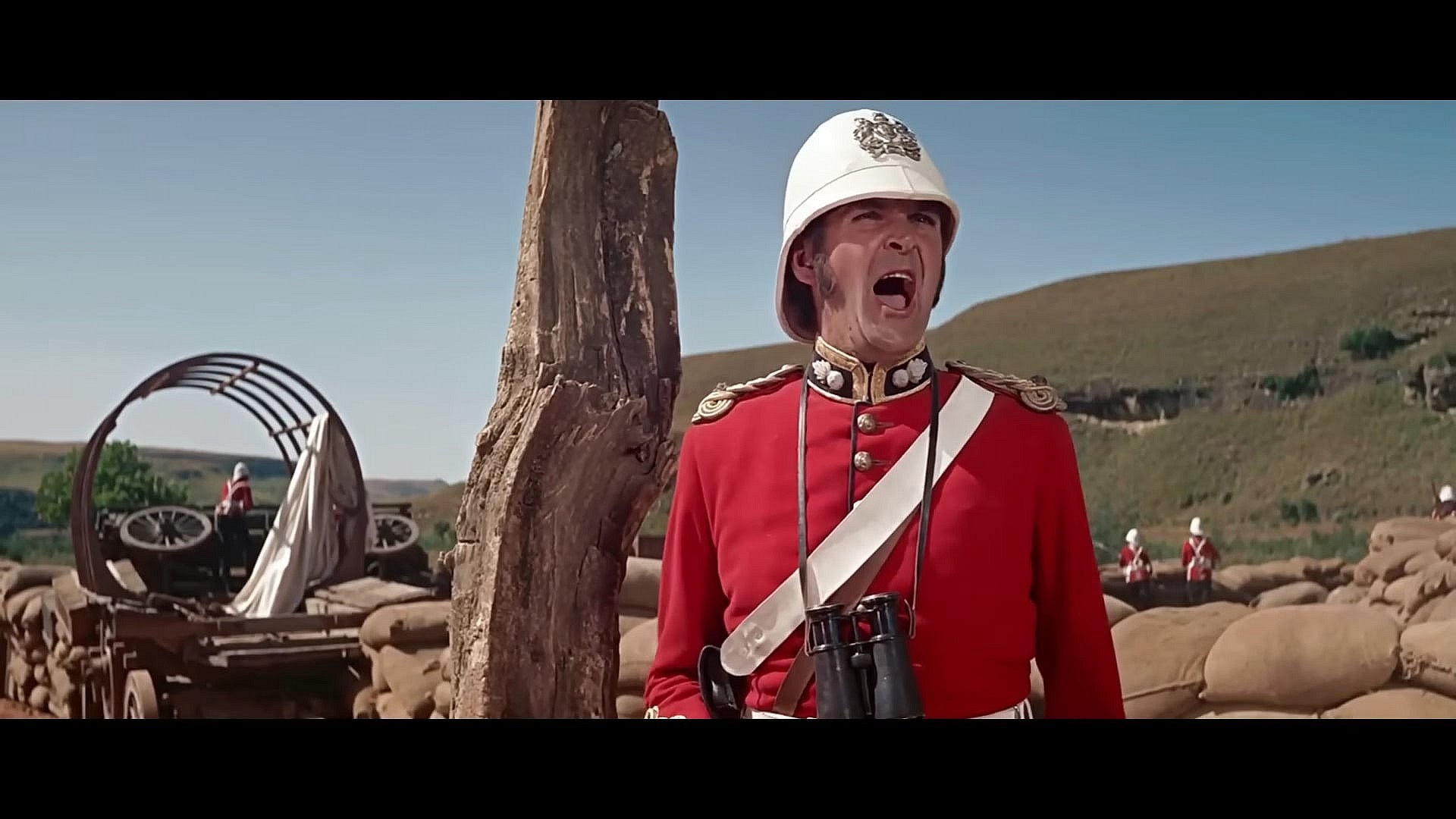 Lt. John Chard (Stanley Baker) gives the order to open fire in Zulu (1964), Diamond Films