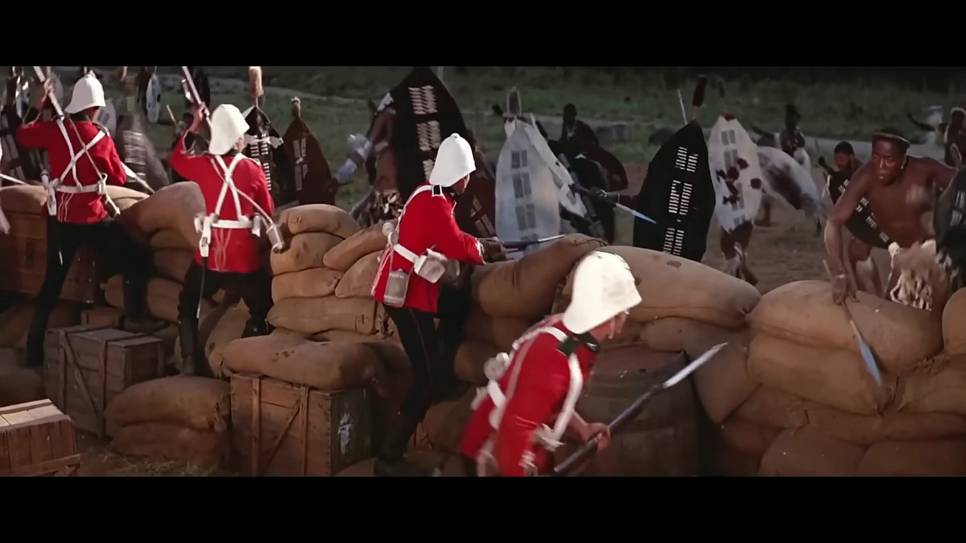 The British Army repel the attacking Zulu in Zulu (1964), Diamond Films