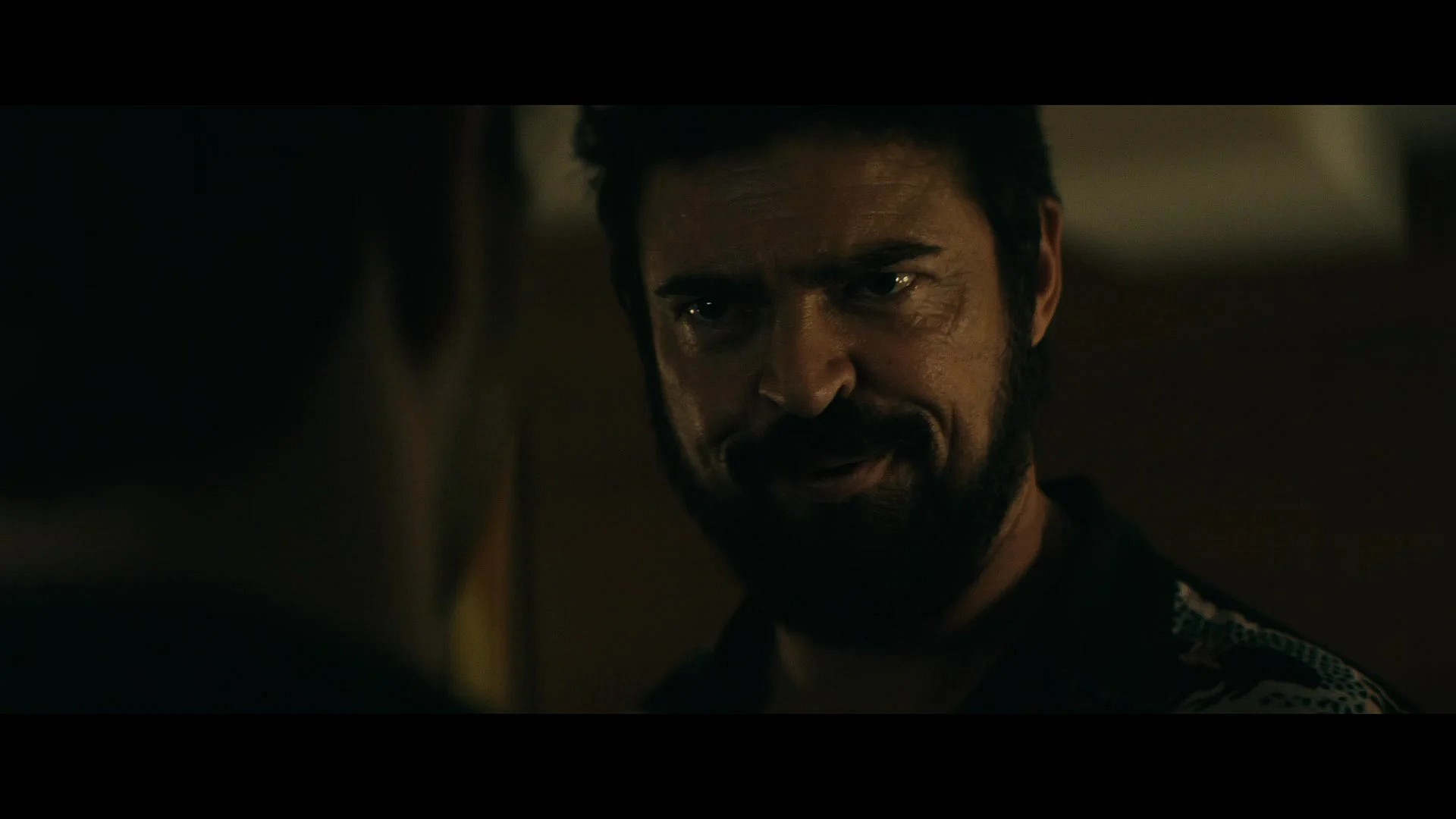 Butcher (Karl Urban) has a scheme for Hughie (Jack Quaid) in The Boys Season 3 Episode 8 “The Instant White-Hot Wild” (2022), Amazon Studios