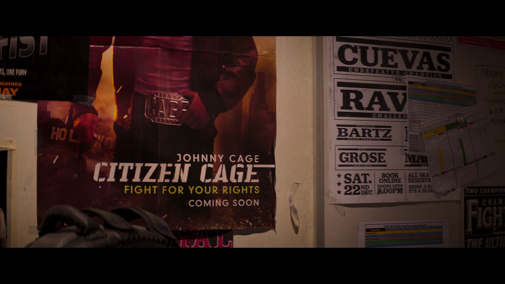 A poster for Johnny Cage's latest movie closes out Mortal Kombat (2021), Warner Bros. Pictures